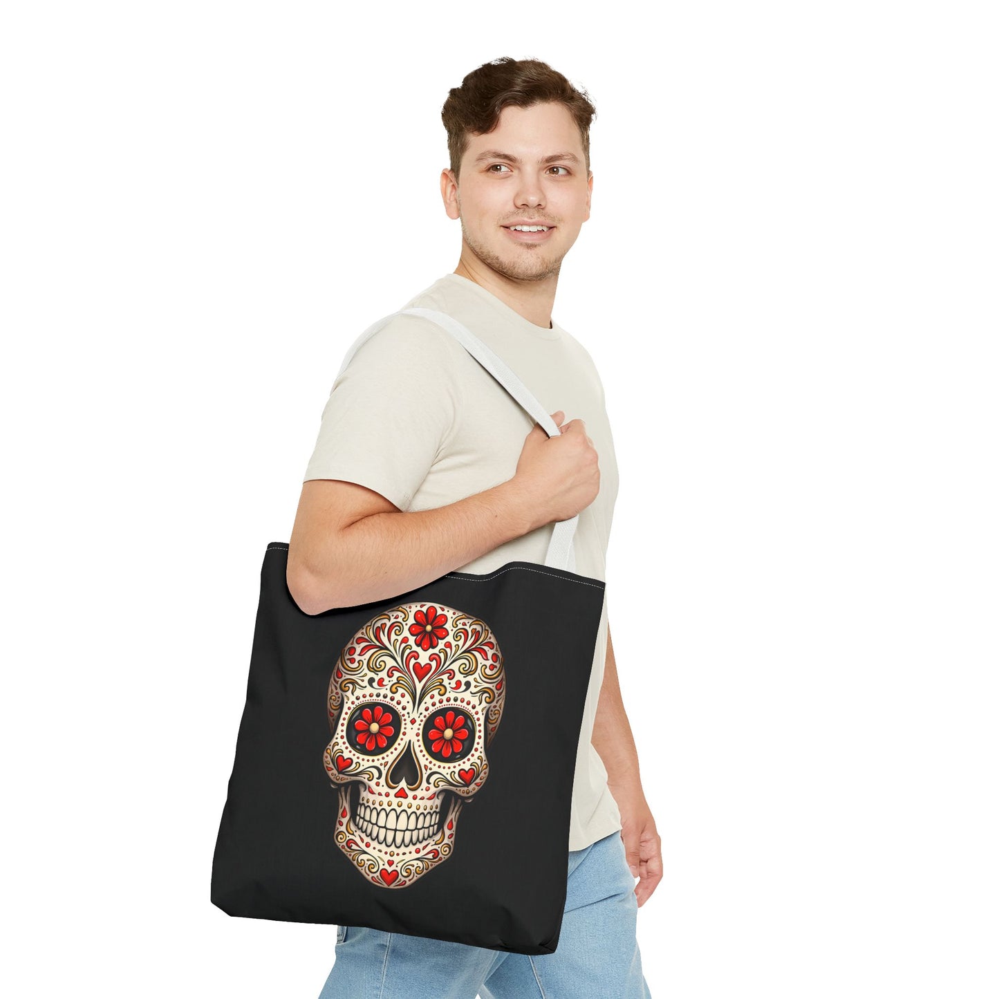 Ruby's Red Sugar Skull Tote Bag