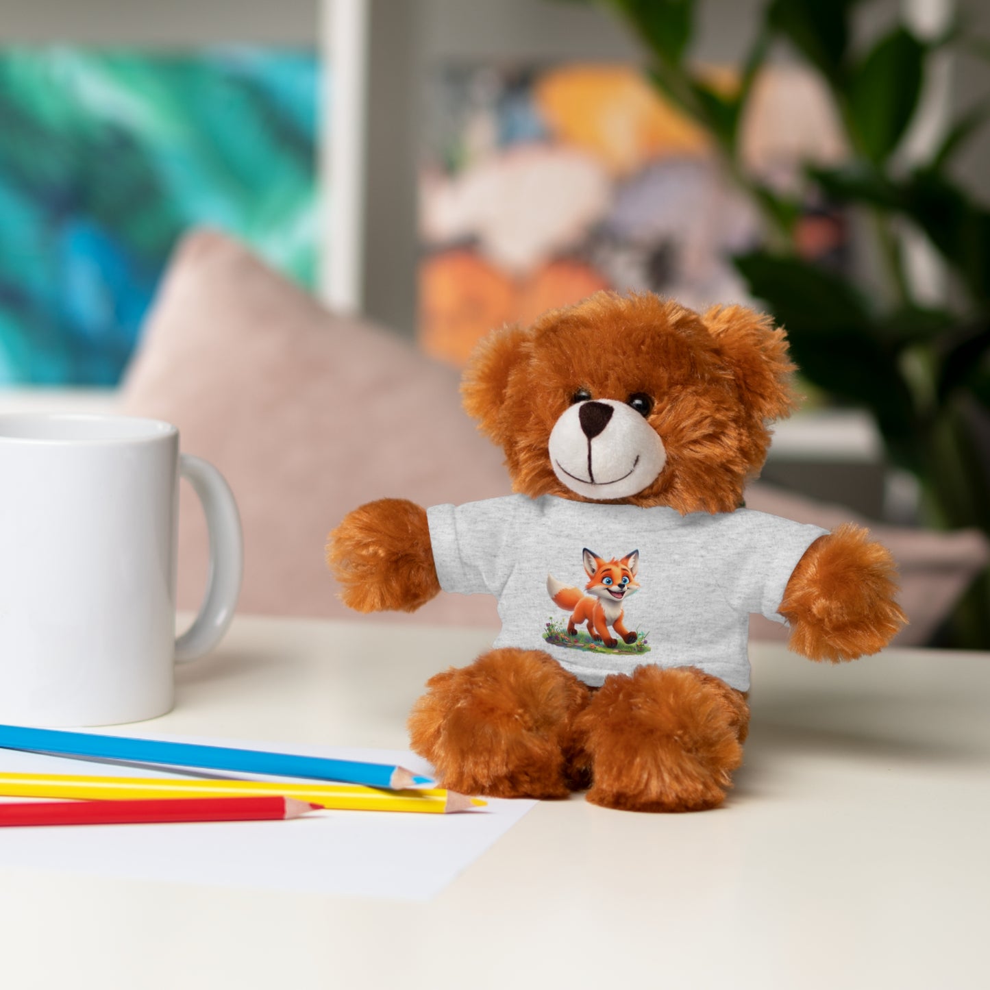 Fox On Tee Animal Plush