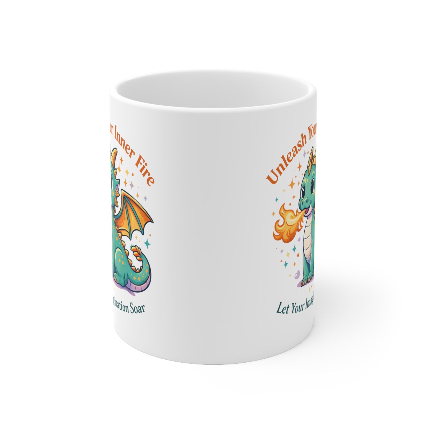 Unleash Your Inner Fire Dragon Ceramic Mug, Coffee Cup