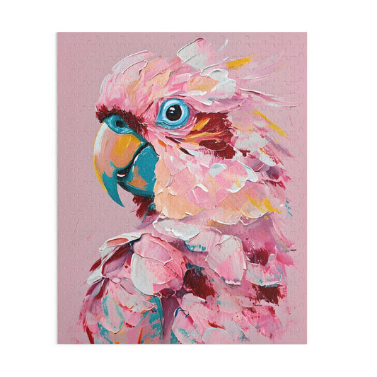 Pink Parrot 500 Piece Jigsaw Puzzle