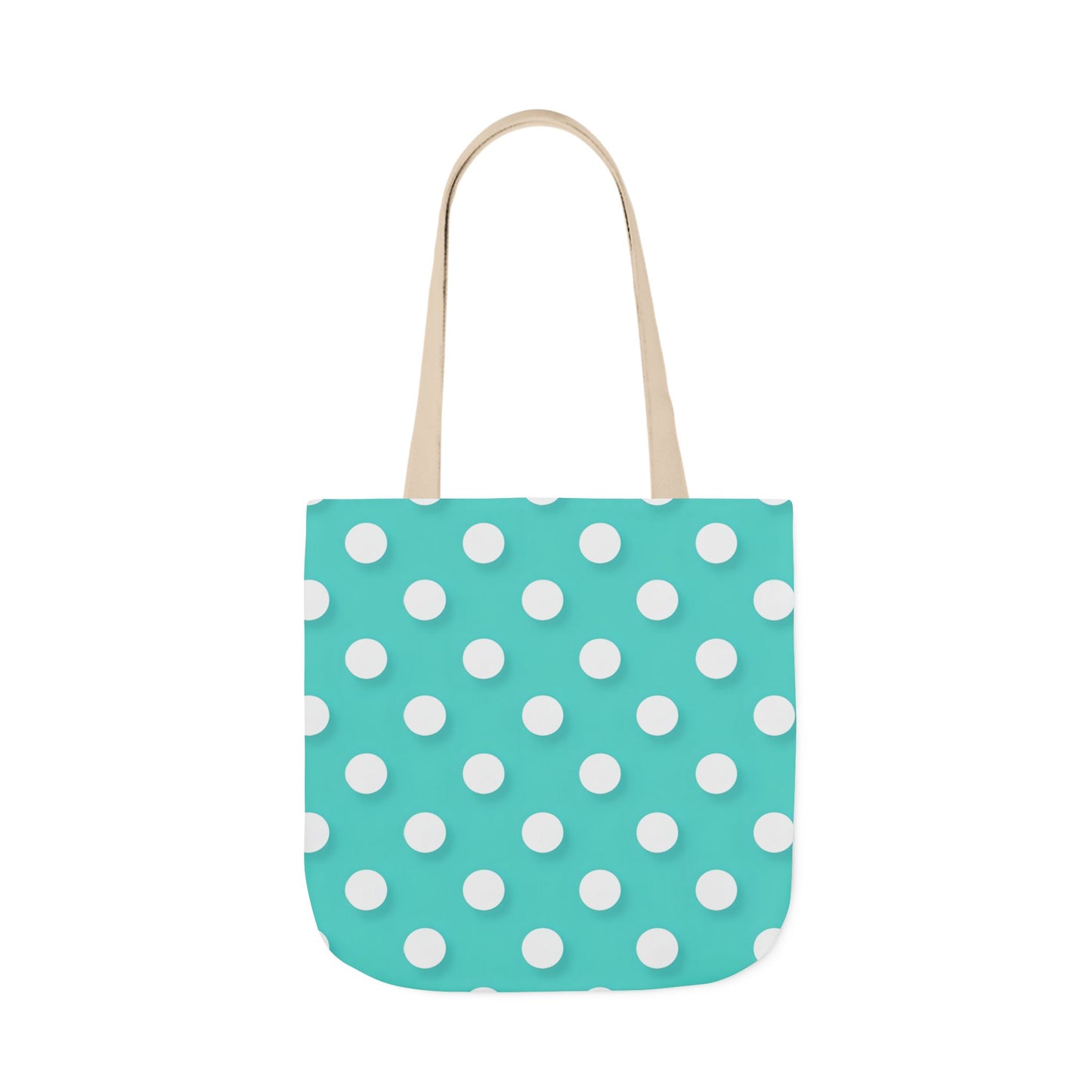 Albert's Aqua Polka Dot Tote Bag