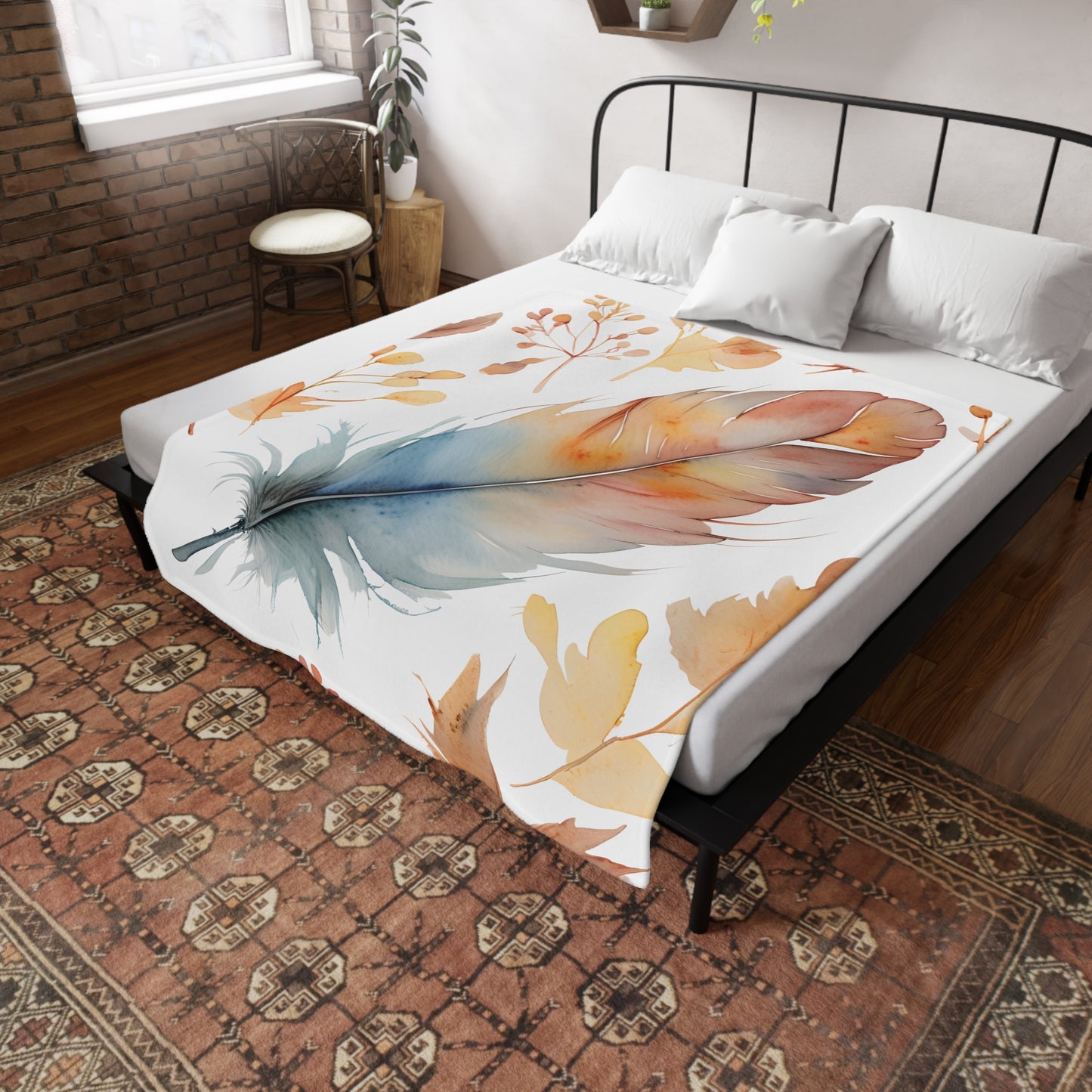 Arizona's Feather Fleece Blanket