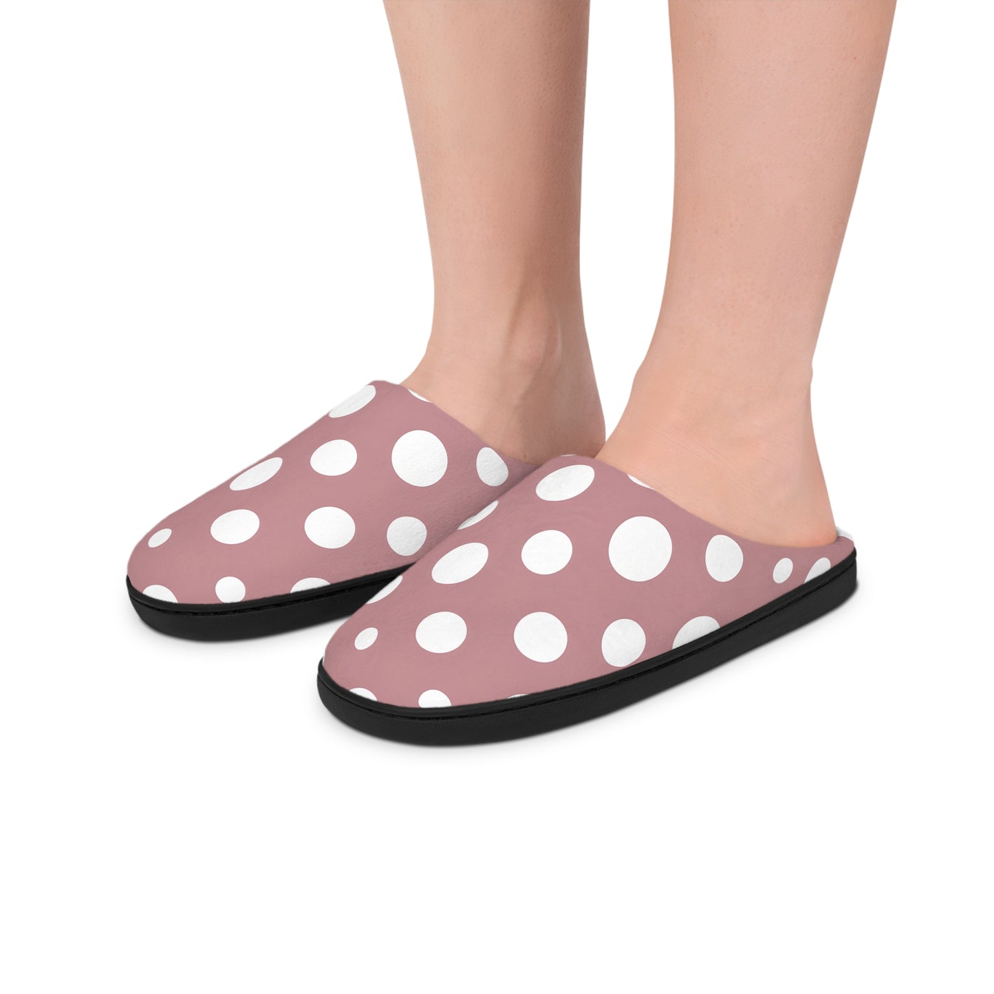 Philomena's Pink Polka Dot Women's Indoor Slippers