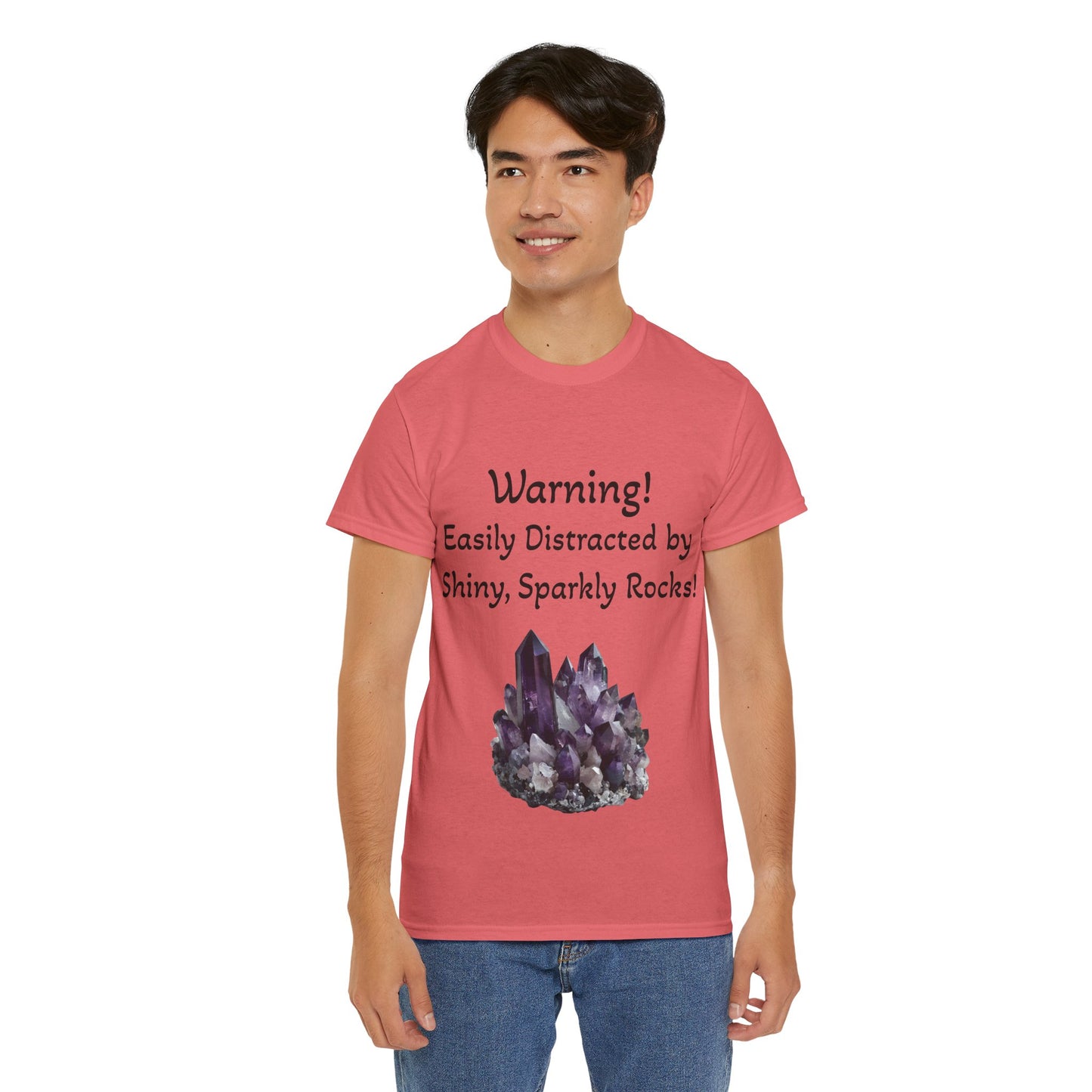 Waylon's "Warning! Easily Distracted by Shiny, Sparkly Rocks!" Adult Shirt