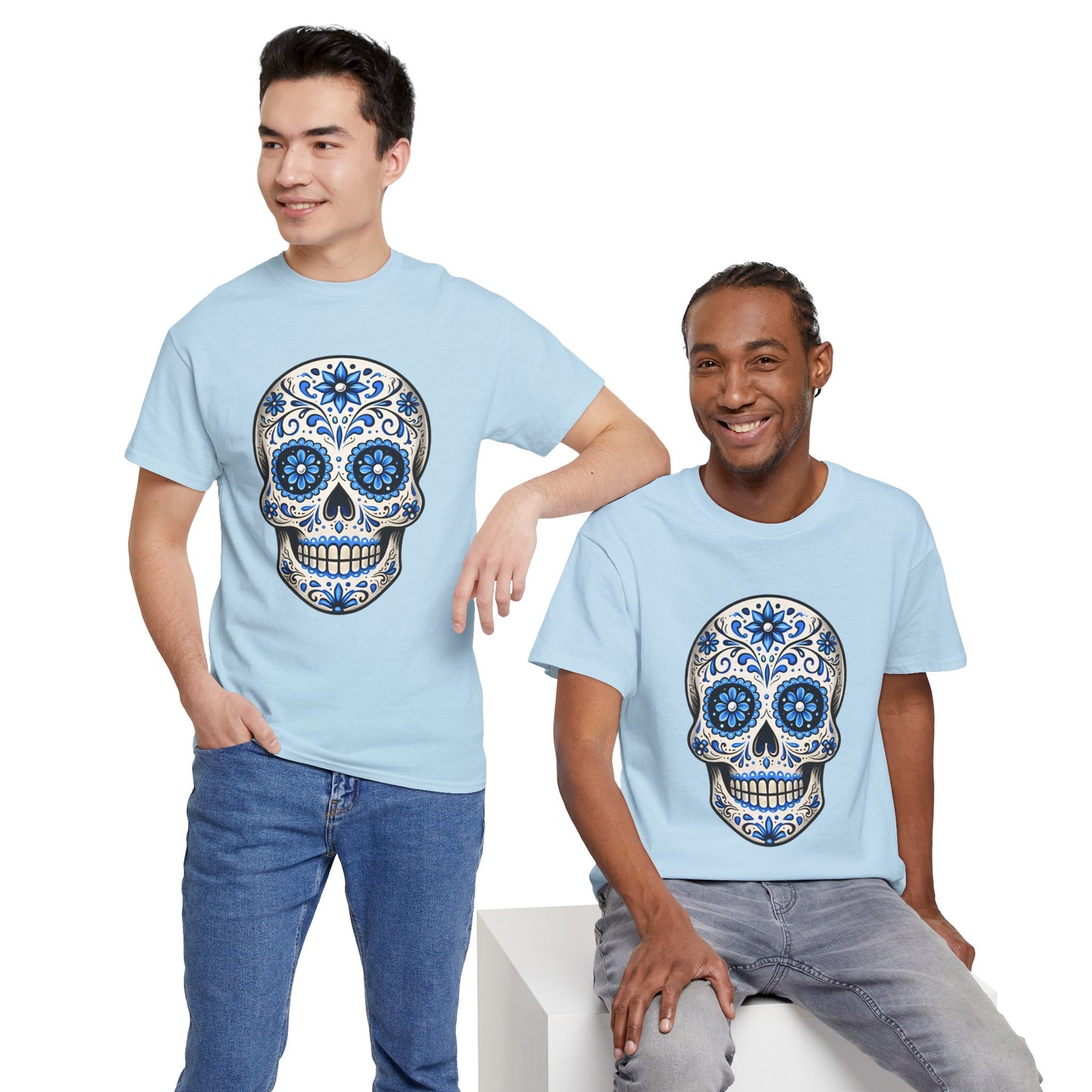 Bea's Blue Sugar Skull Adult Shirt