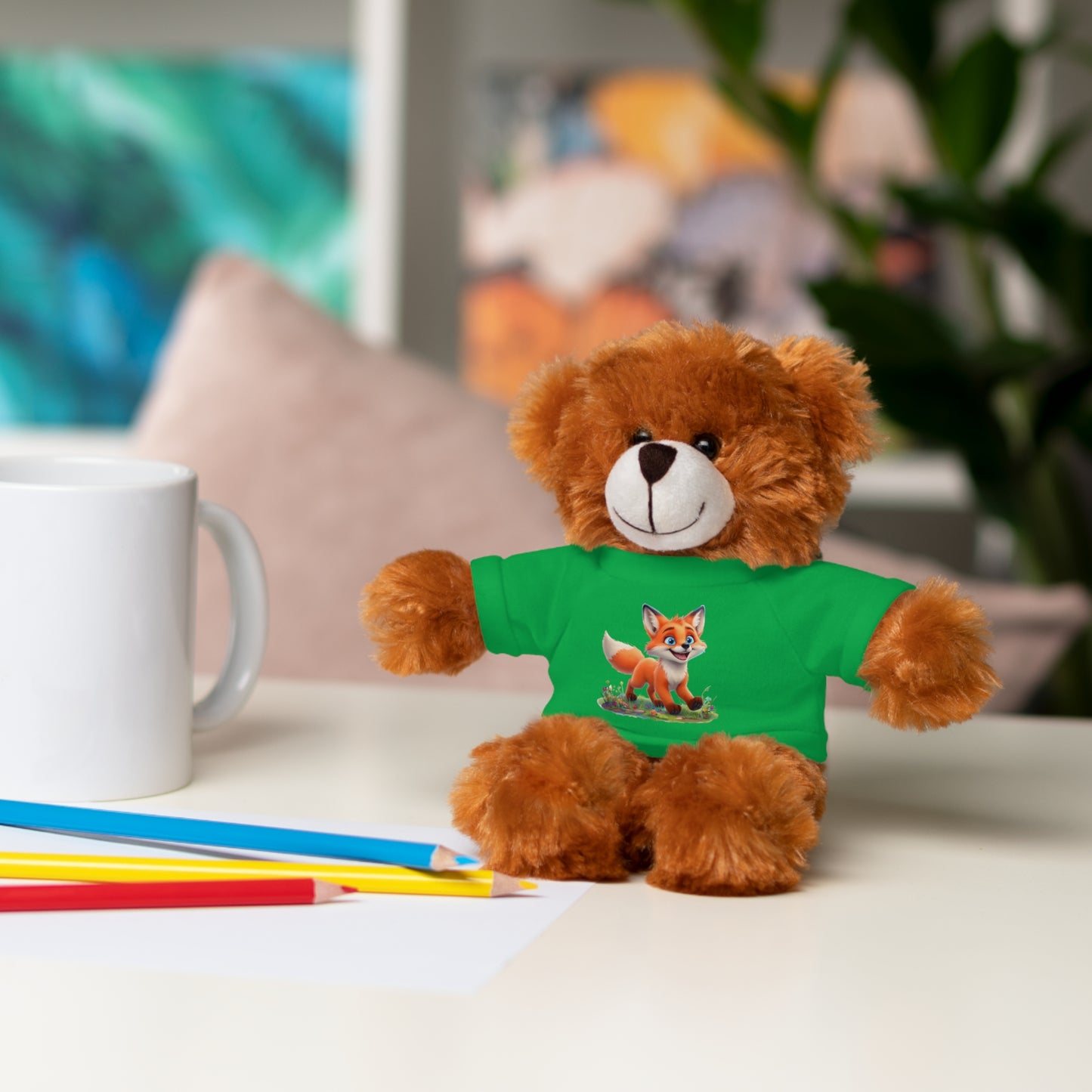 Fox On Tee Animal Plush