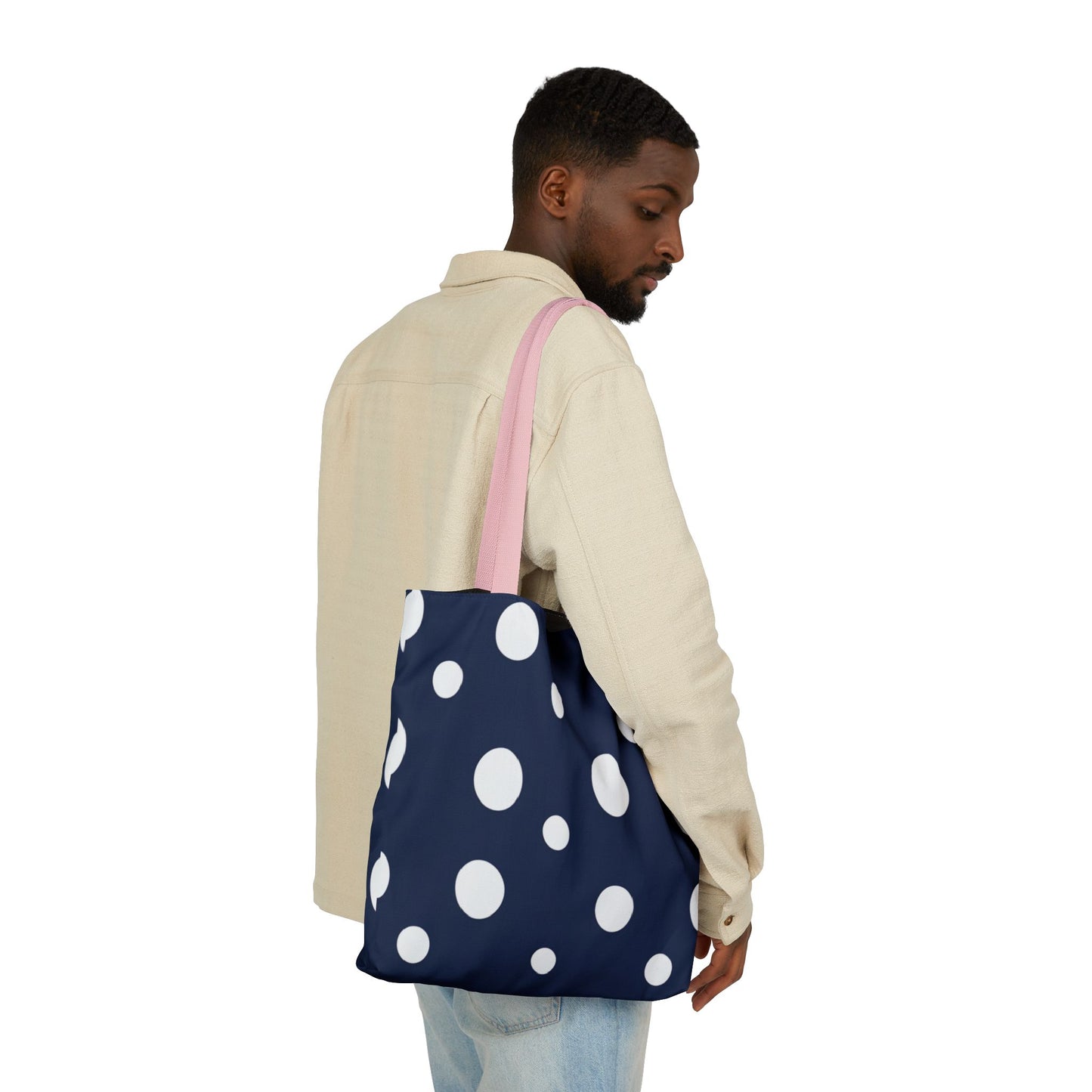 Bonnie's Navy Polka Dot Tote Bag