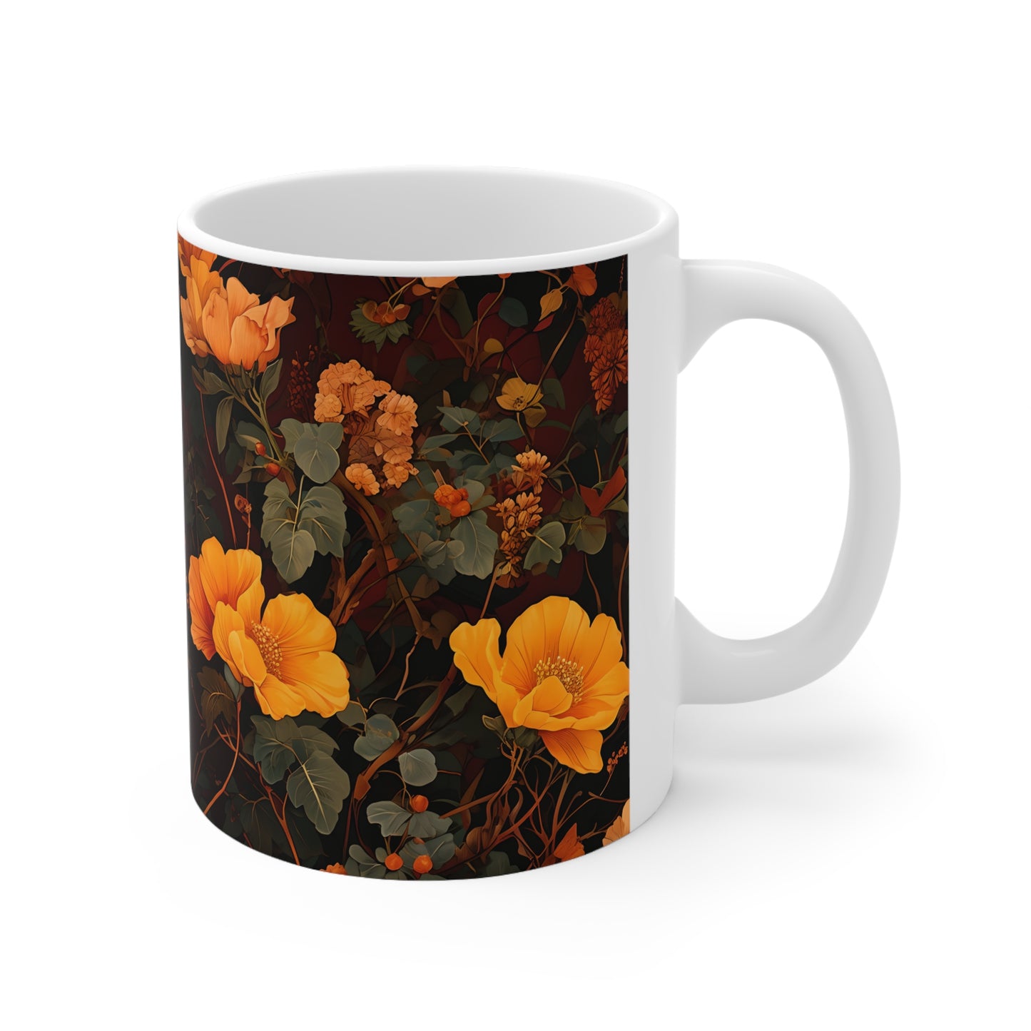 Frida's Floral Ceramic Mug, Coffee Cup