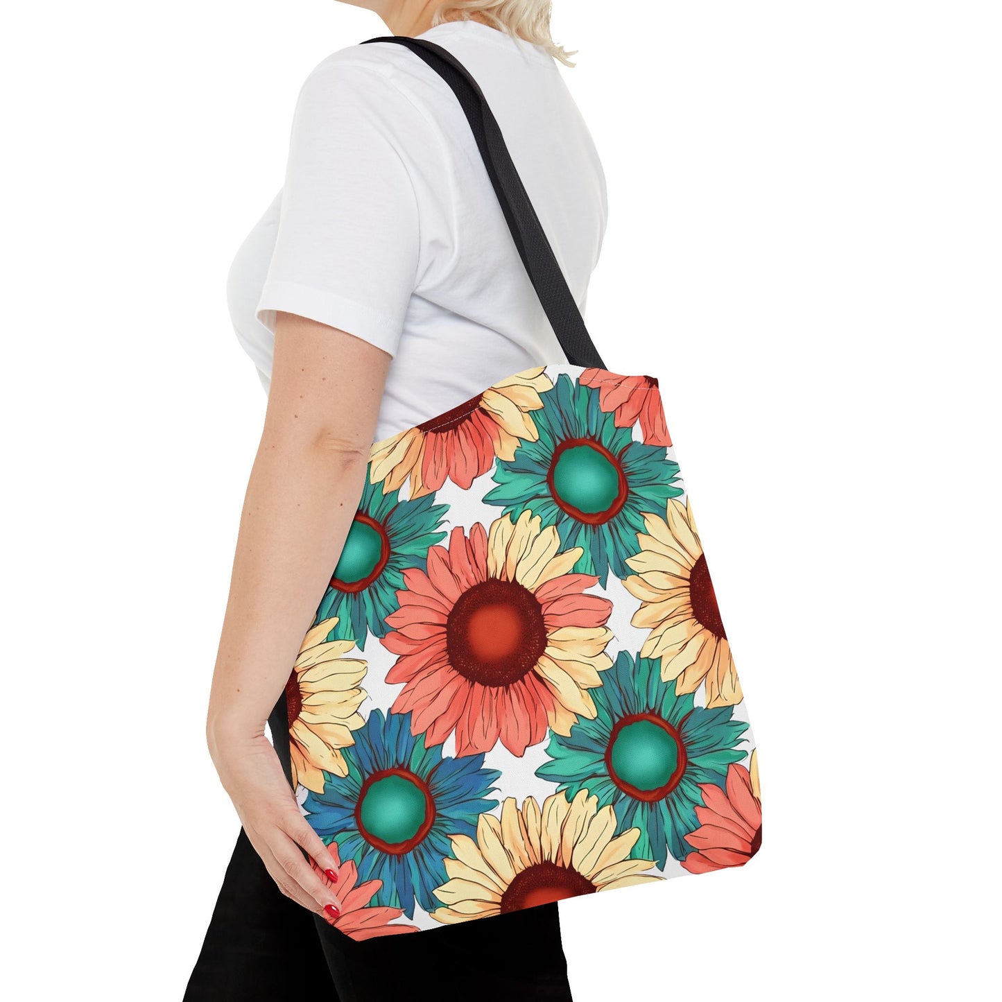 Coco's Colorful Sunflower Tote Bag