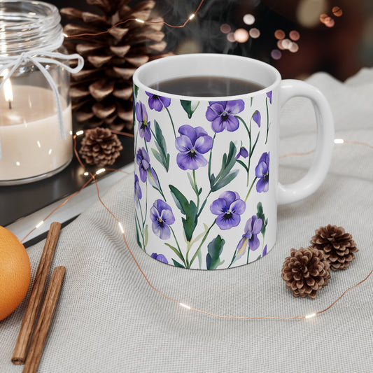 Vienna's Violet Ceramic Mug, Coffee Cup
