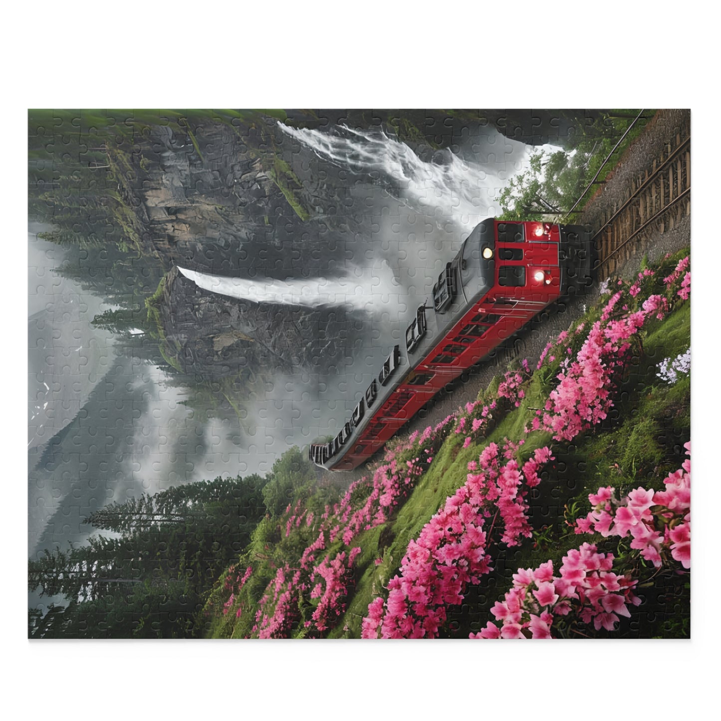 Train in Valley 500 Piece Jigsaw Puzzle