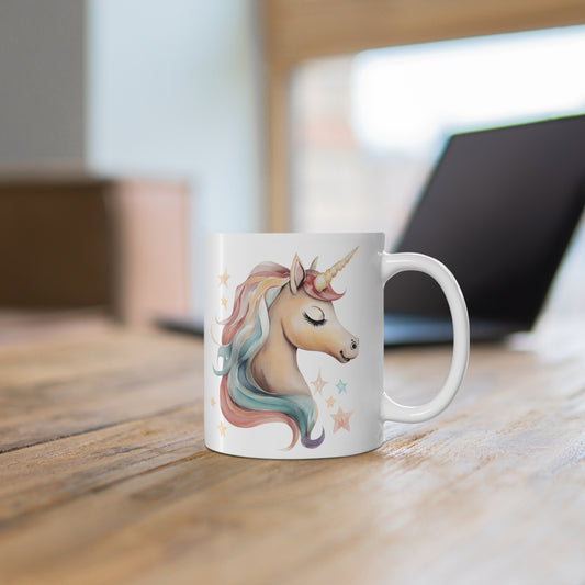 Mary's Magical Unicorn Ceramic Mug, Coffee Cup