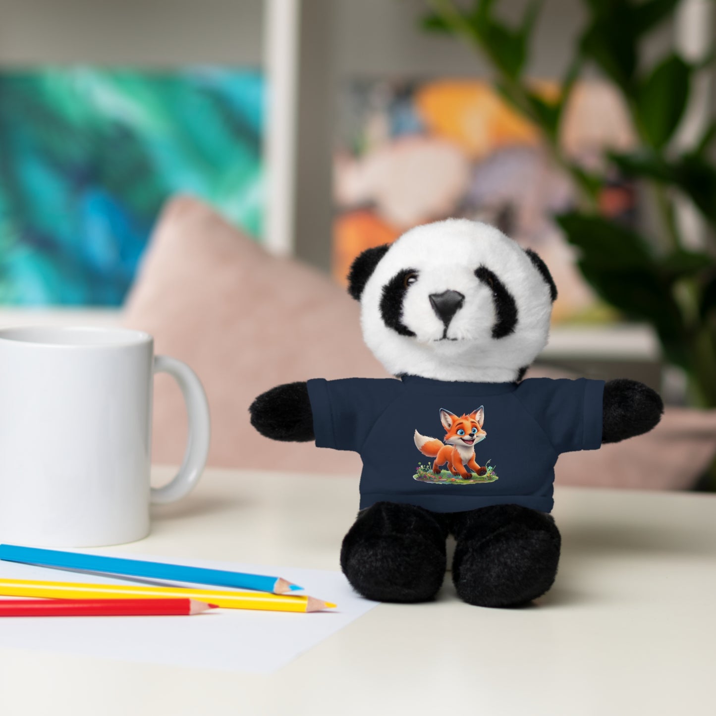 Fox On Tee Animal Plush