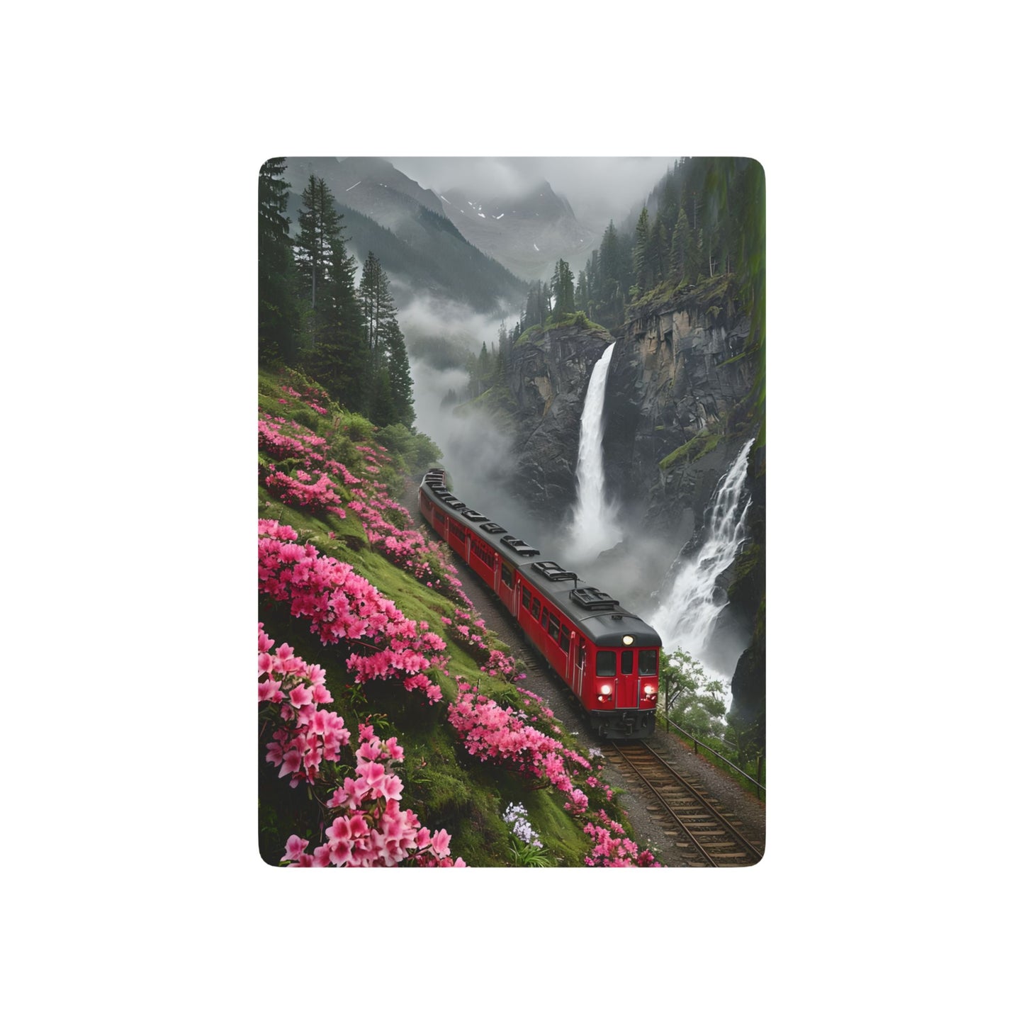 Train In Valley Playing Cards