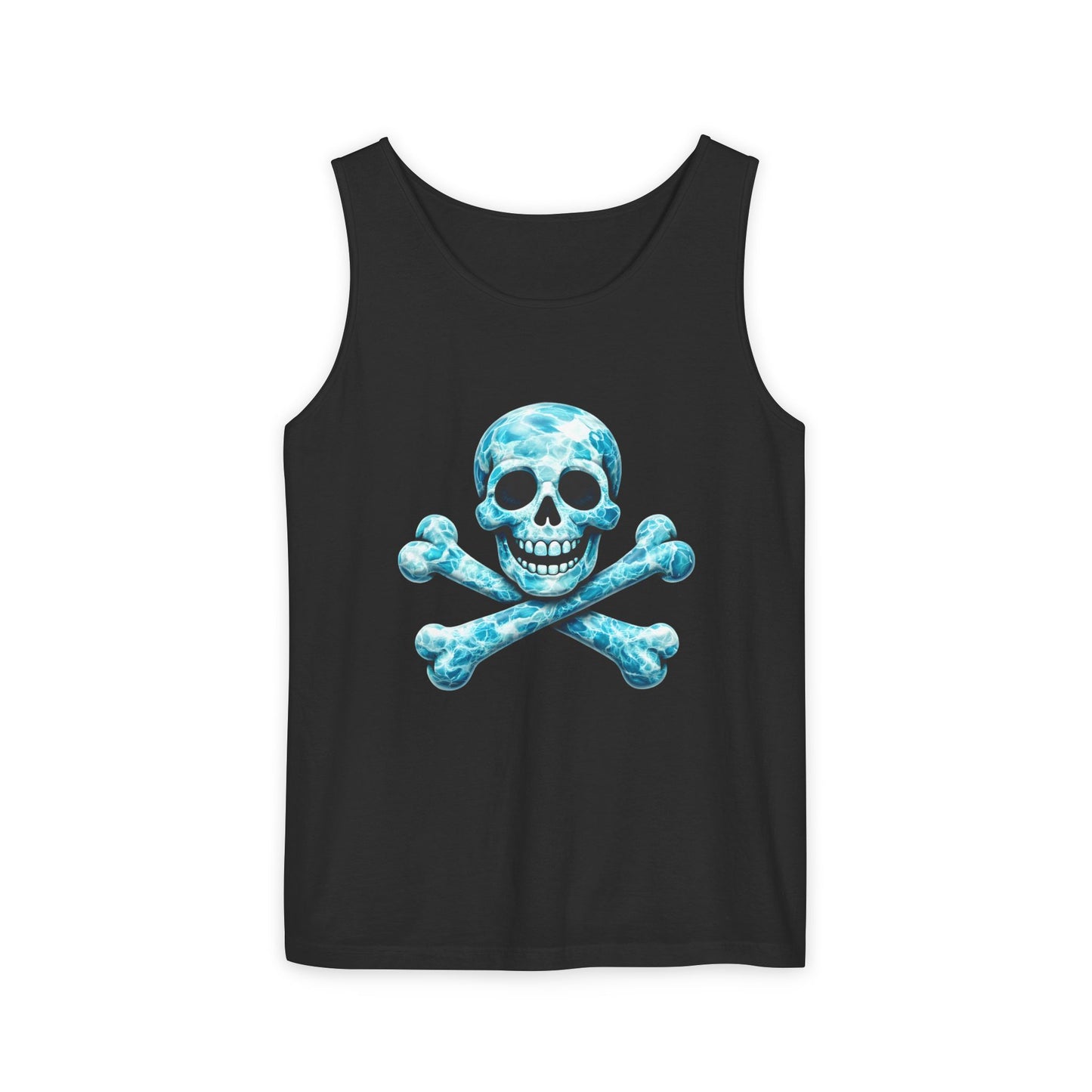 Barnie's Blue Skull & Crossbones Tank Shirt