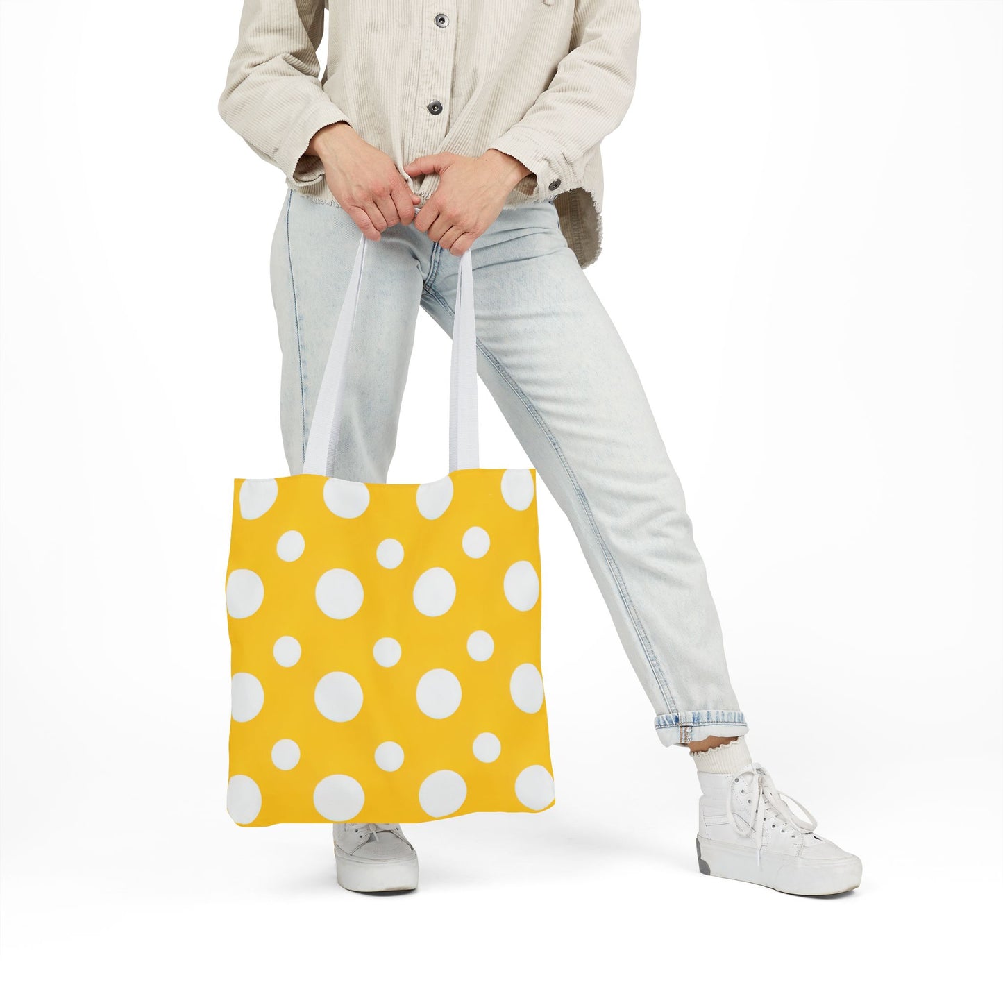 Yuki's Yellow Polka Dot Tote Bag