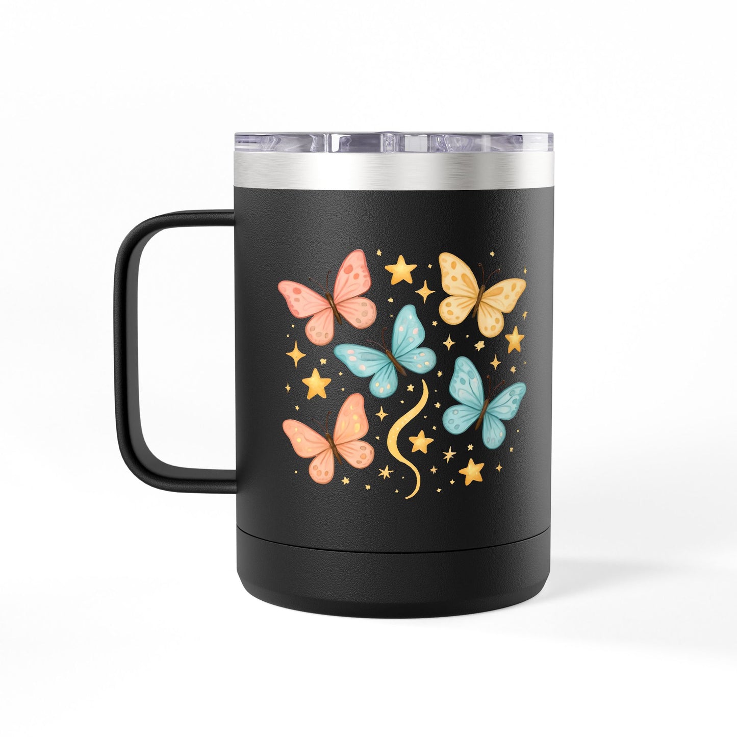 Barb's Butterfly & Stars Coffee Mug Tumbler