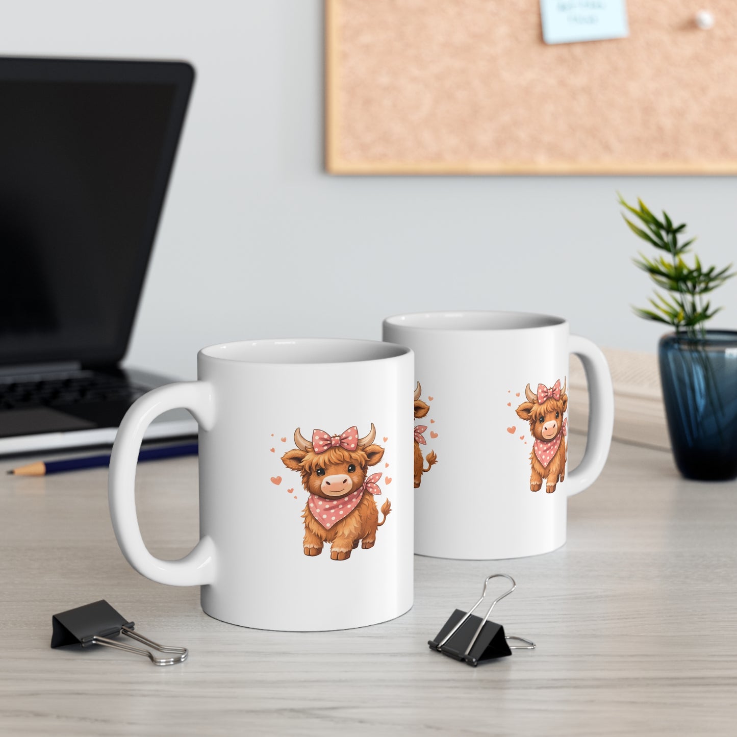 Helena's Highland Cow Ceramic Mug, Coffee Cup