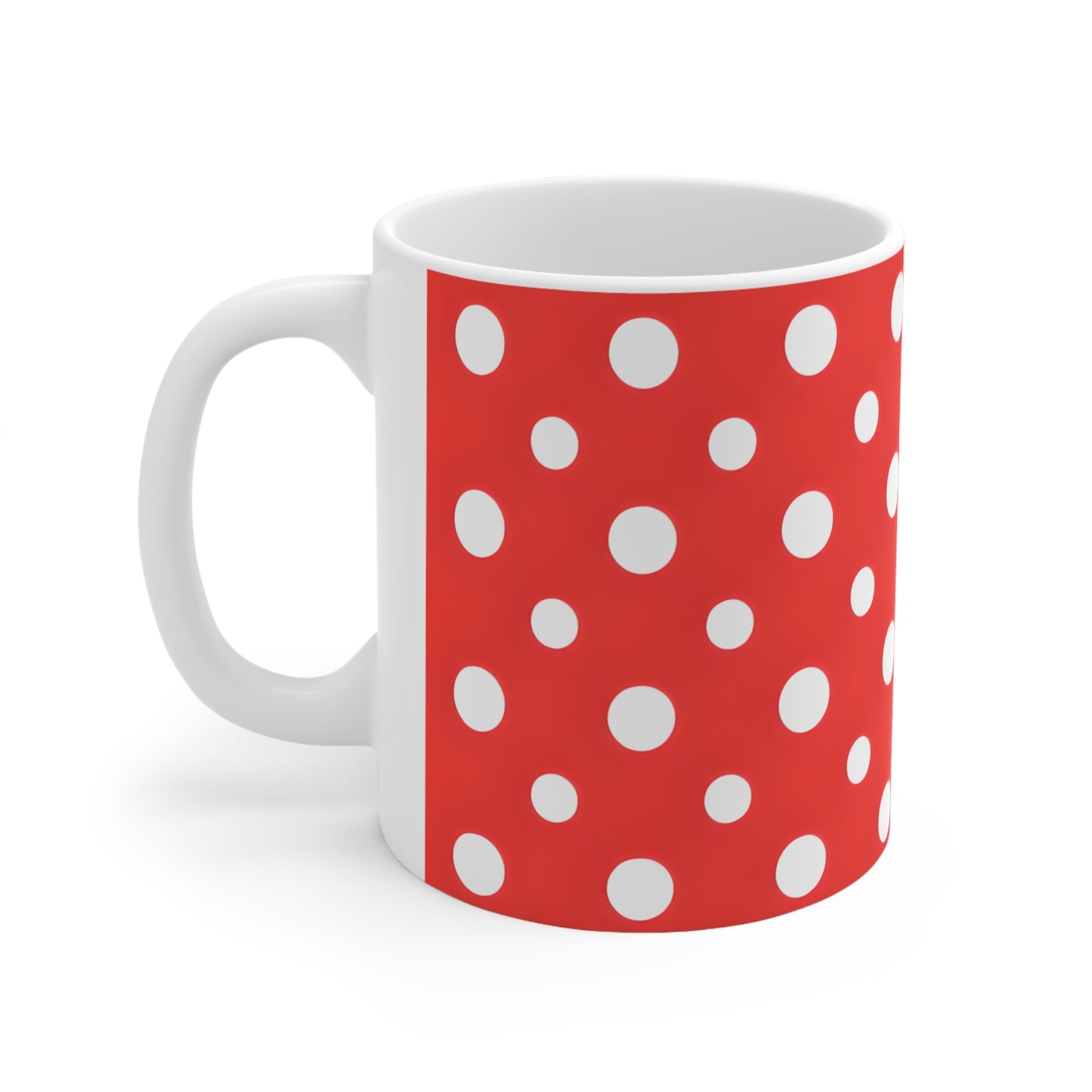 Ruby's Red Polka Dot Ceramic Mug, Coffee Cup