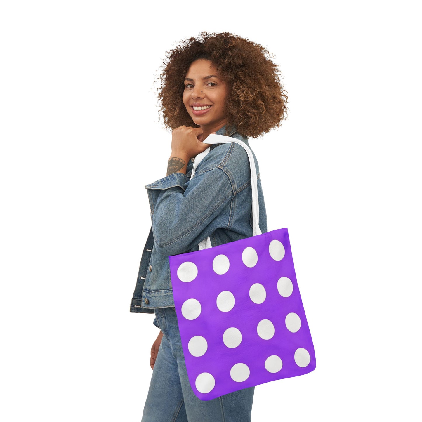 Parker's Purple Polka Dot Tote Bag