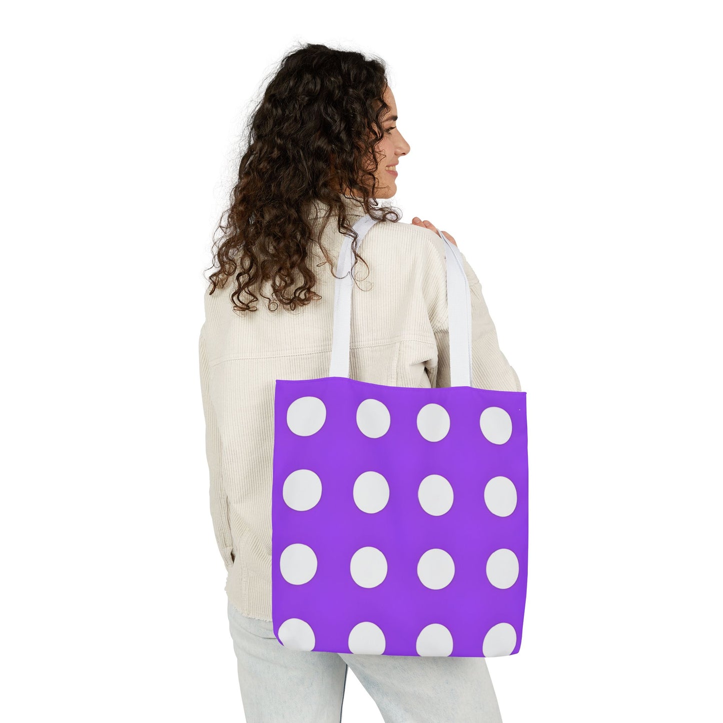 Parker's Purple Polka Dot Tote Bag