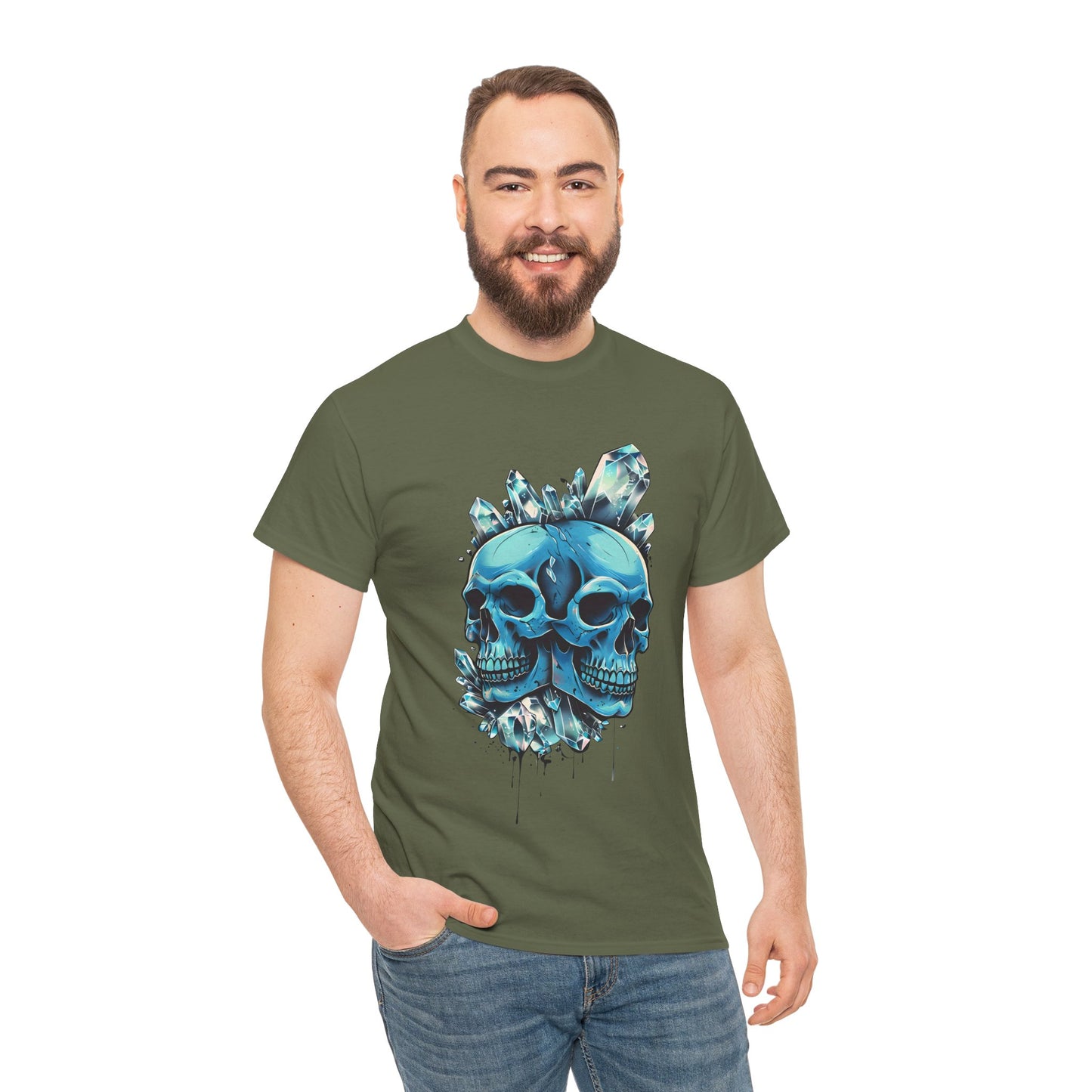 Buzz's Blue Double Skull Adult Shirt