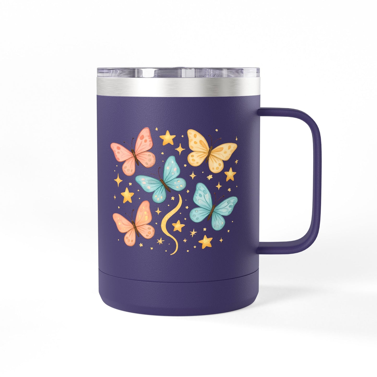 Barb's Butterfly & Stars Coffee Mug Tumbler