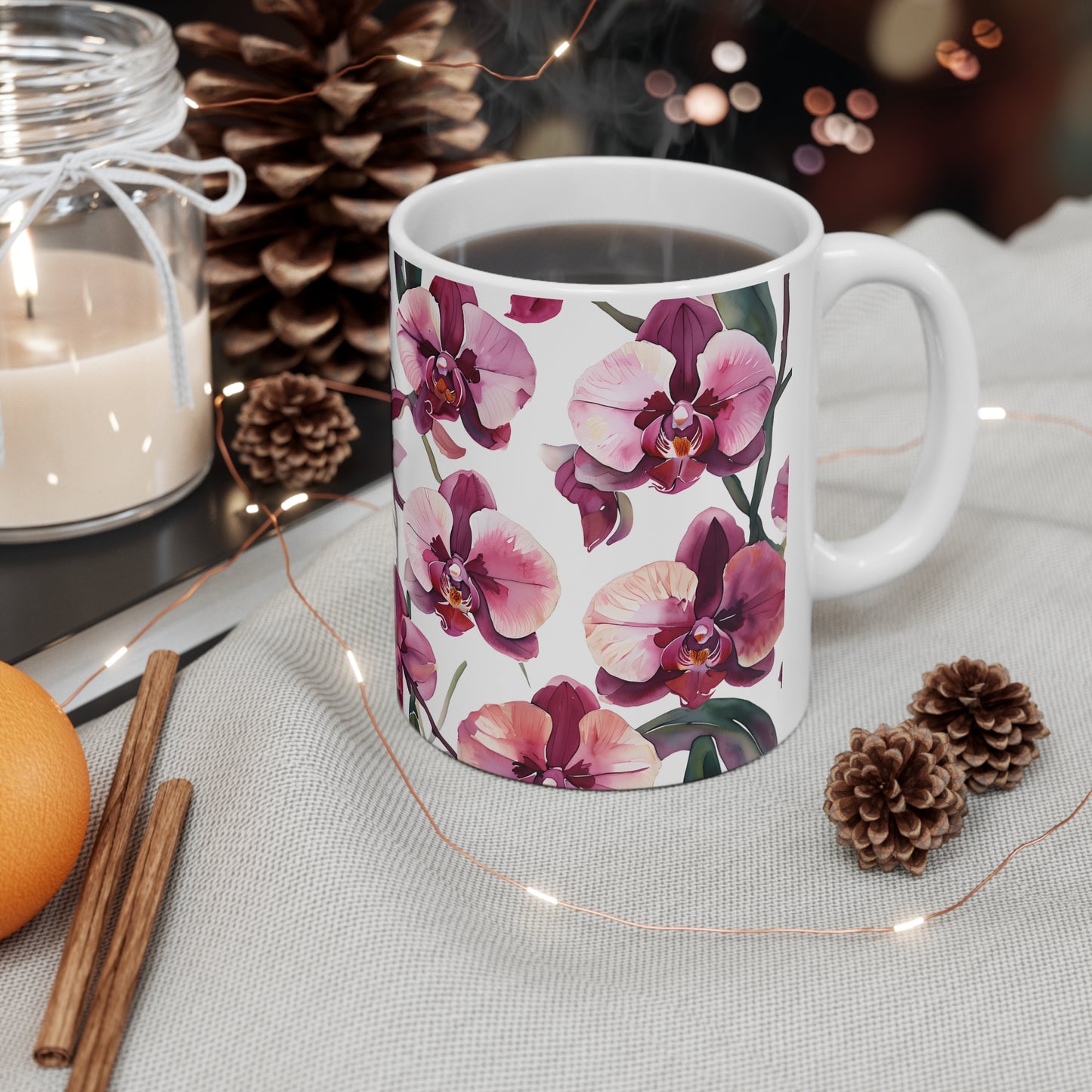 Odessa's Orchid Ceramic Mug, Coffee Cup