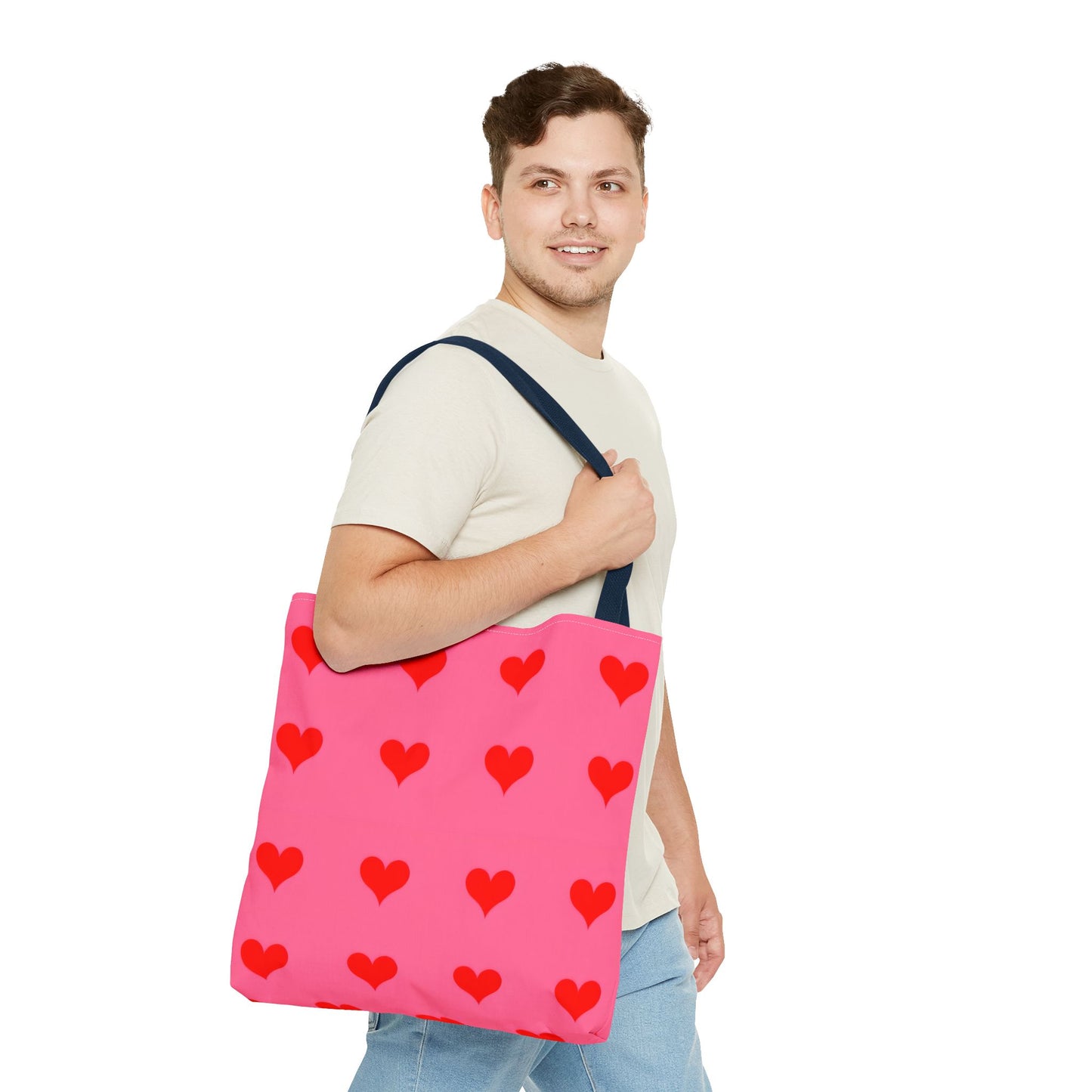 Paisley's Pink & Red Heart Tote Bag