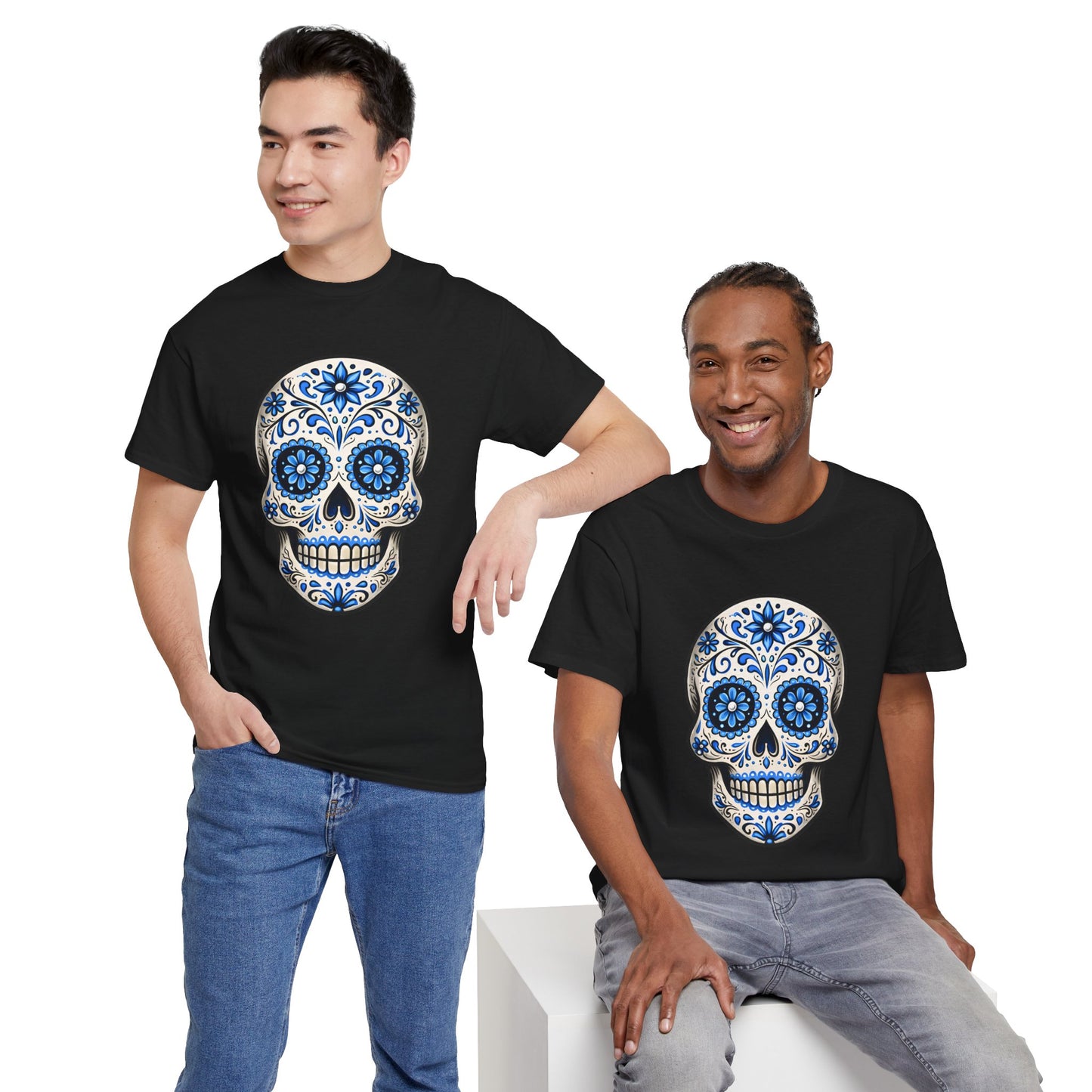 Bea's Blue Sugar Skull Adult Shirt