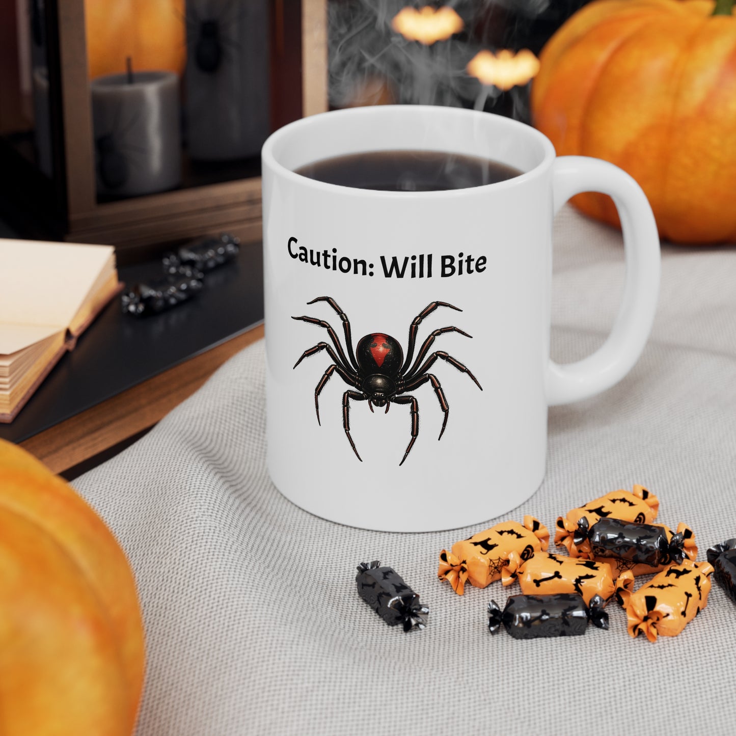 Chester's Caution: Will Bite Ceramic Mug, Coffee Cup