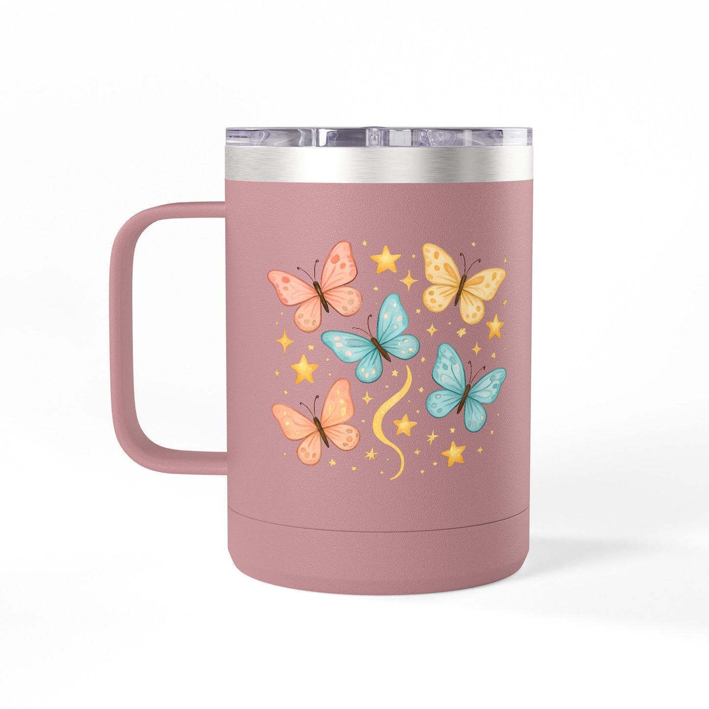 Barb's Butterfly & Stars Coffee Mug Tumbler