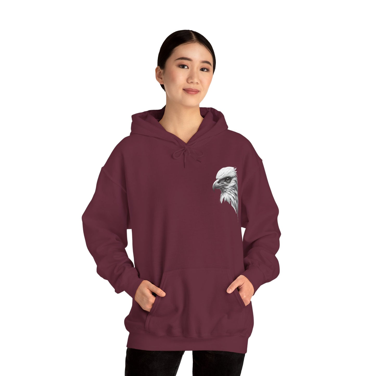 Wayne's Eagle & Wing Print Adult Sweatshirt - Hooded