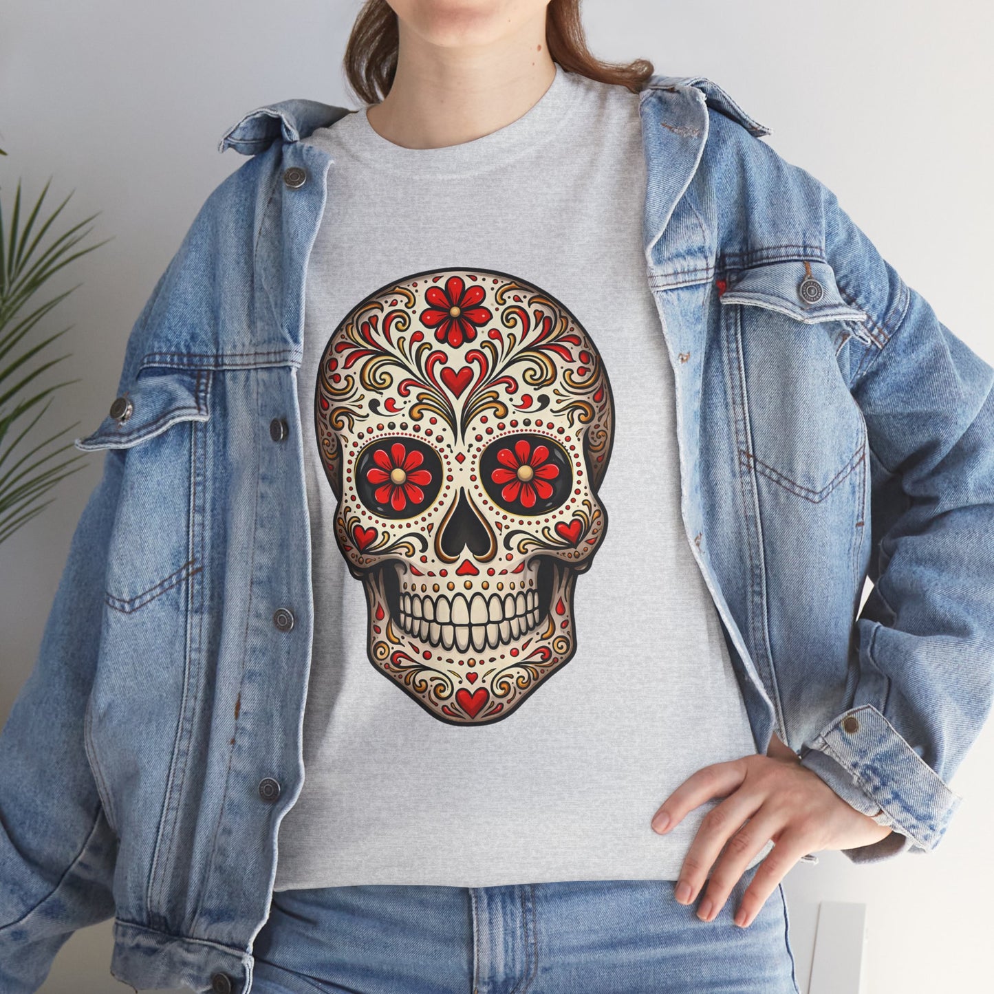 Ryker's Red Sugar Skull Adult Shirt