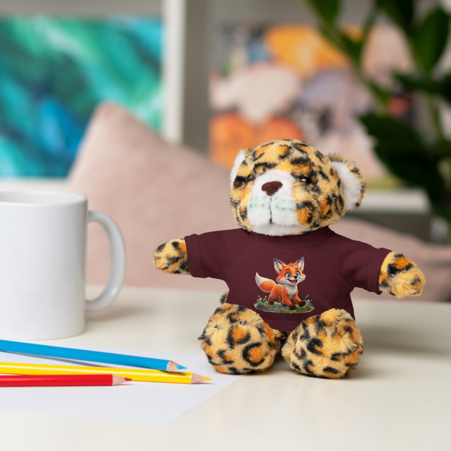 Fox On Tee Animal Plush