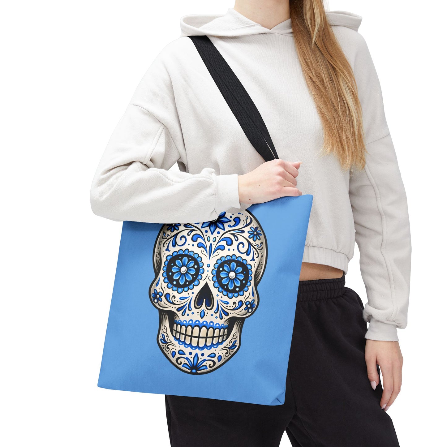 Brenda's Blue Sugar Skull Tote Bag