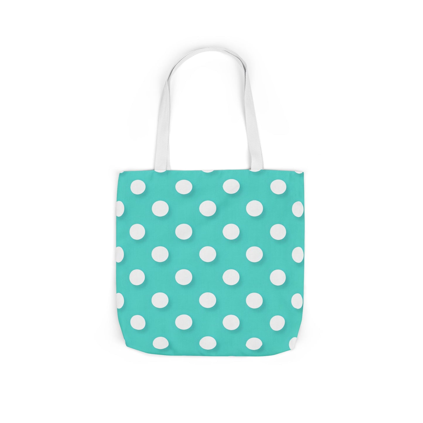 Albert's Aqua Polka Dot Tote Bag
