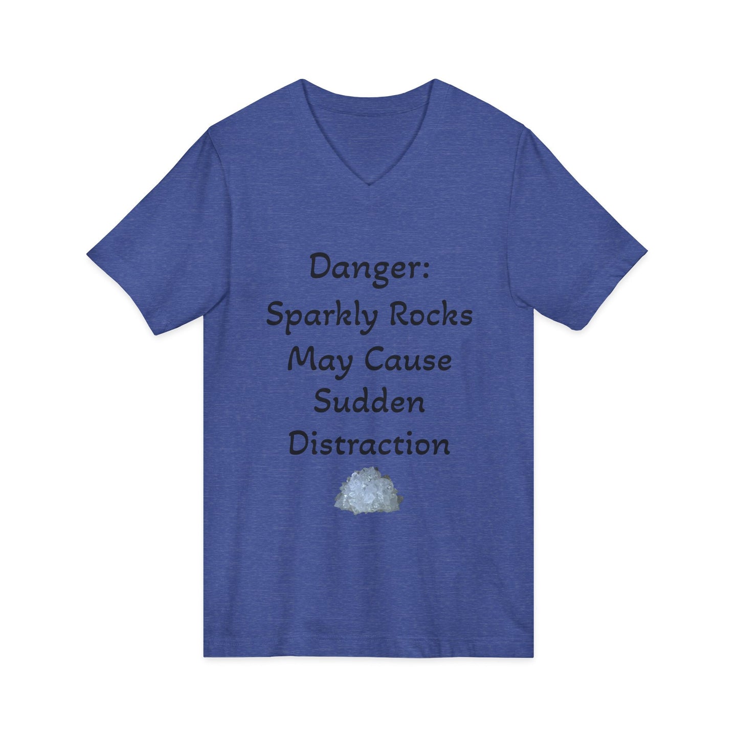 Diana's "Danger: Sparkly Rocks May Cause Sudden Distraction" Women's V-Neck Shirt