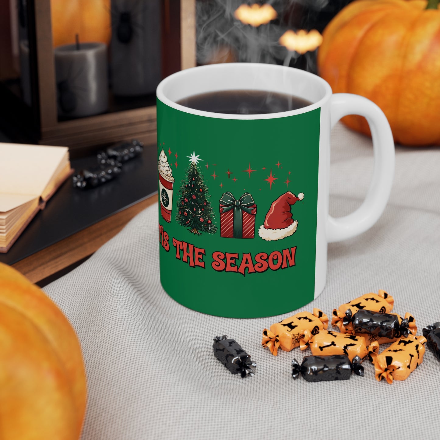 Talia's Tis The Season Christmas Ceramic Mug, Coffee Cup