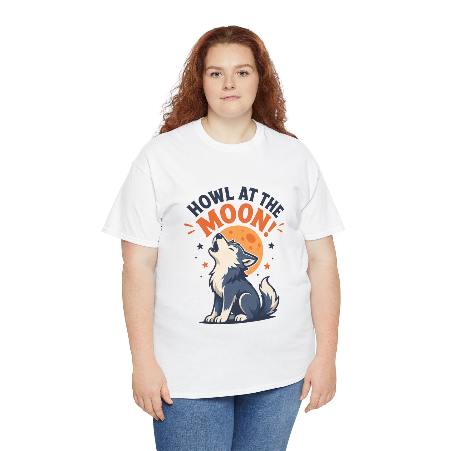 Howl at the Moon Wolf Adult Shirt