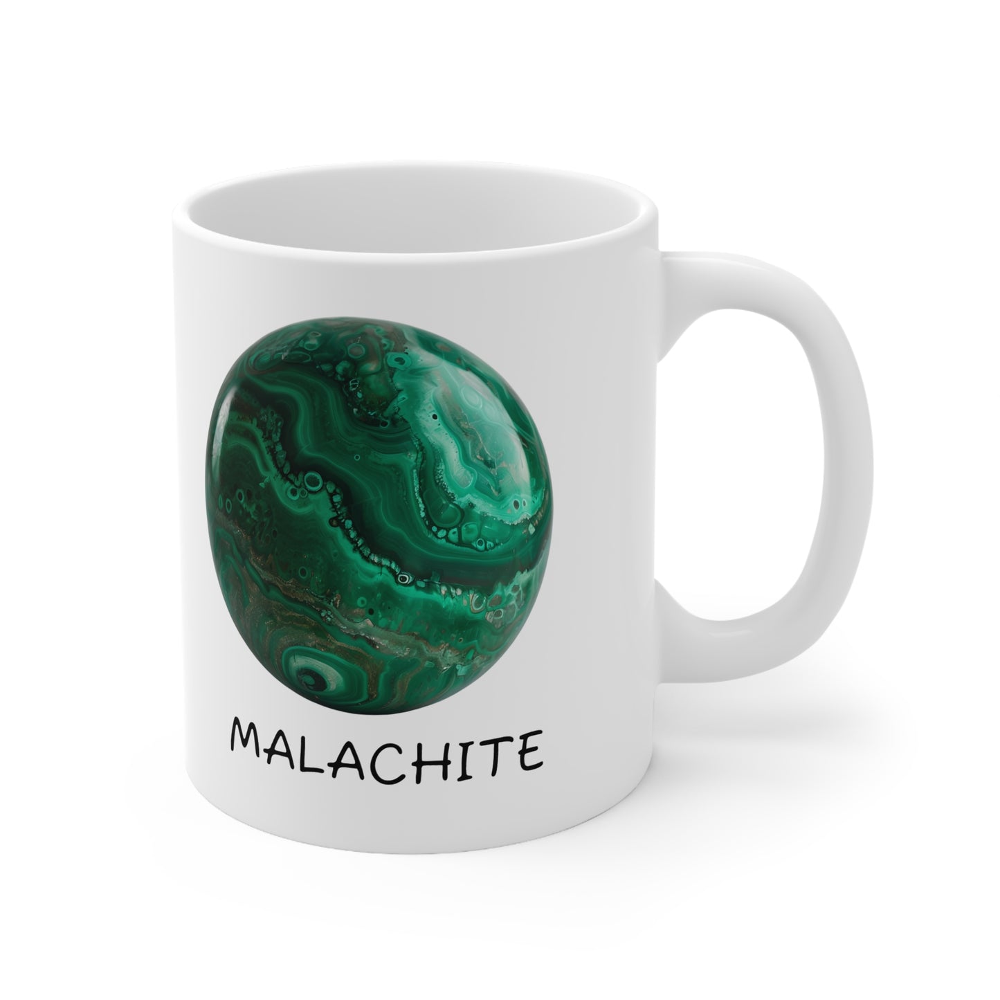 Mal's Malachite Crystal Collection Ceramic Mug, Coffee Cup