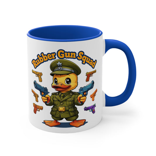 Forest's Rubber Gun Squad Ceramic Mug, Coffee Cup