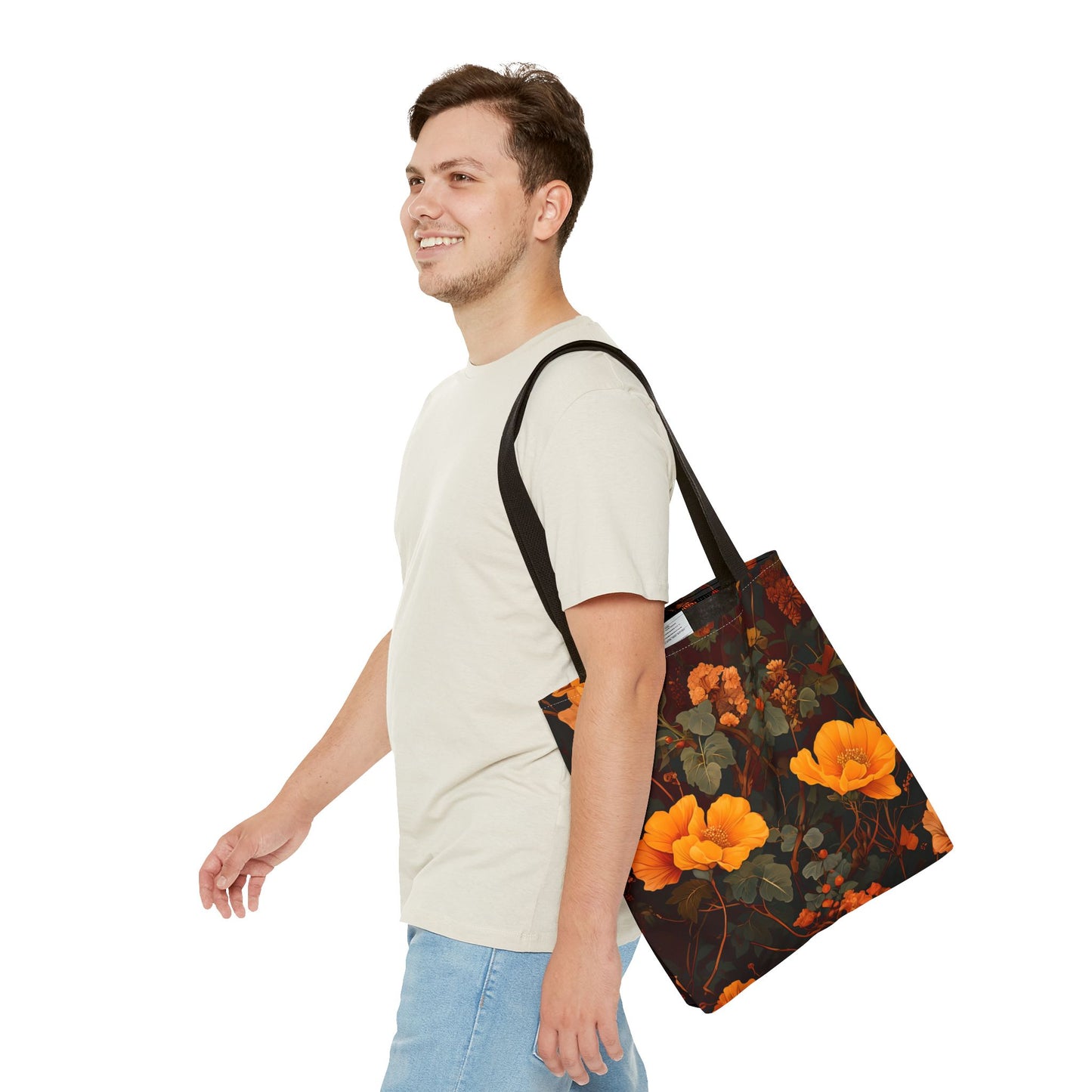 Gene's Golden Floral Tote Bag