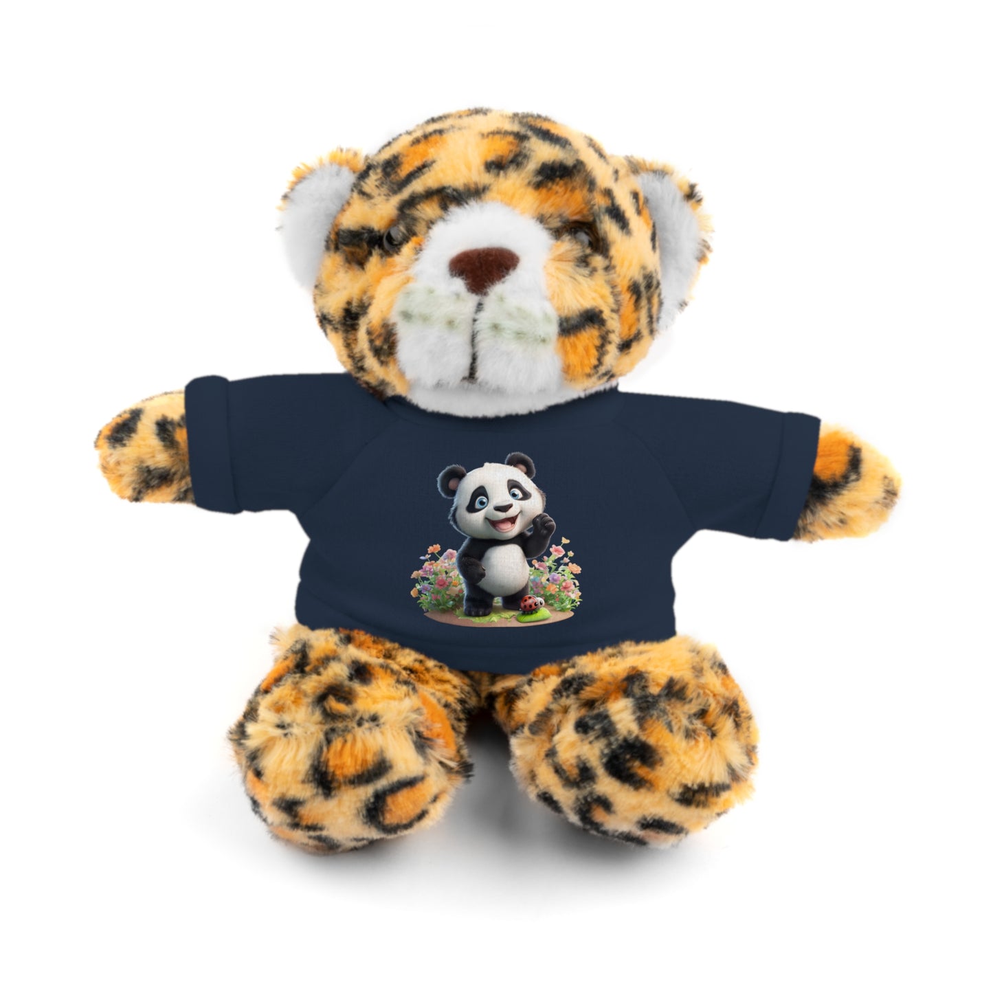 Panda on Tee Plush Animals