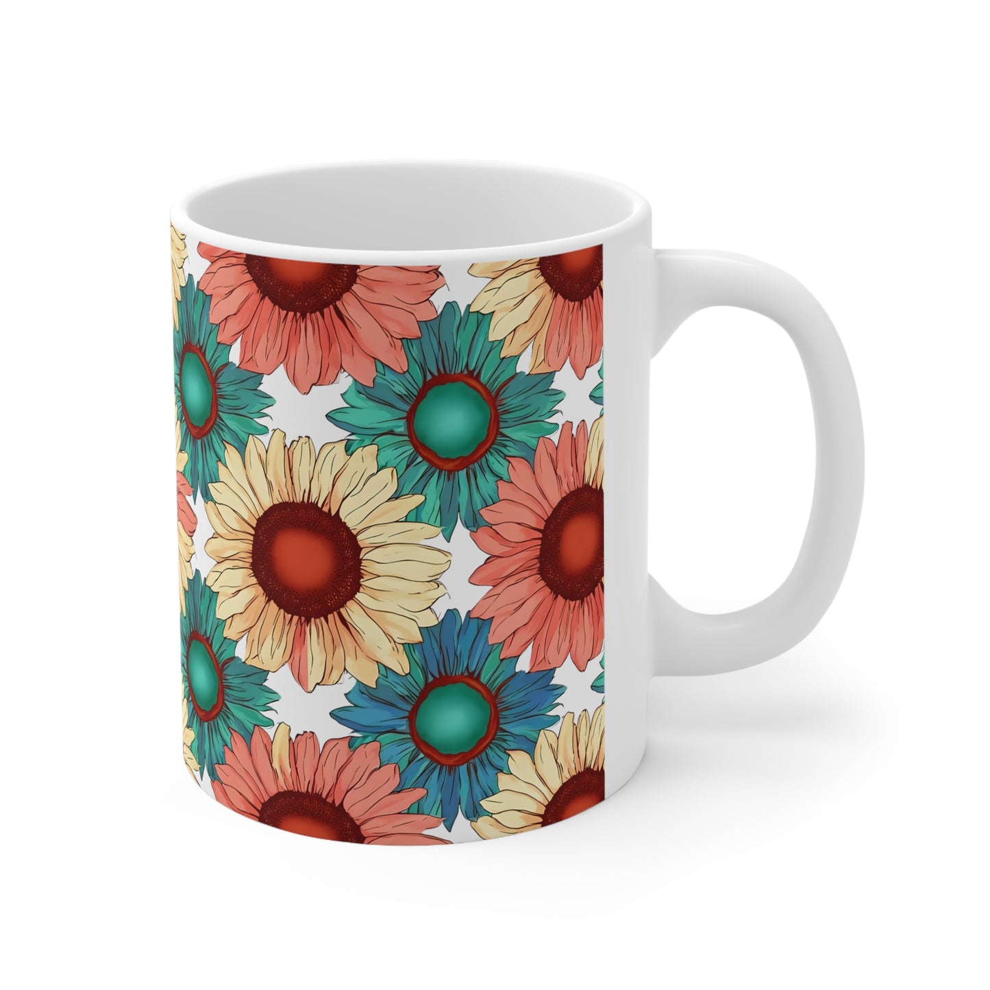 Sadie's Sunflower Ceramic Mug, Coffee Cup