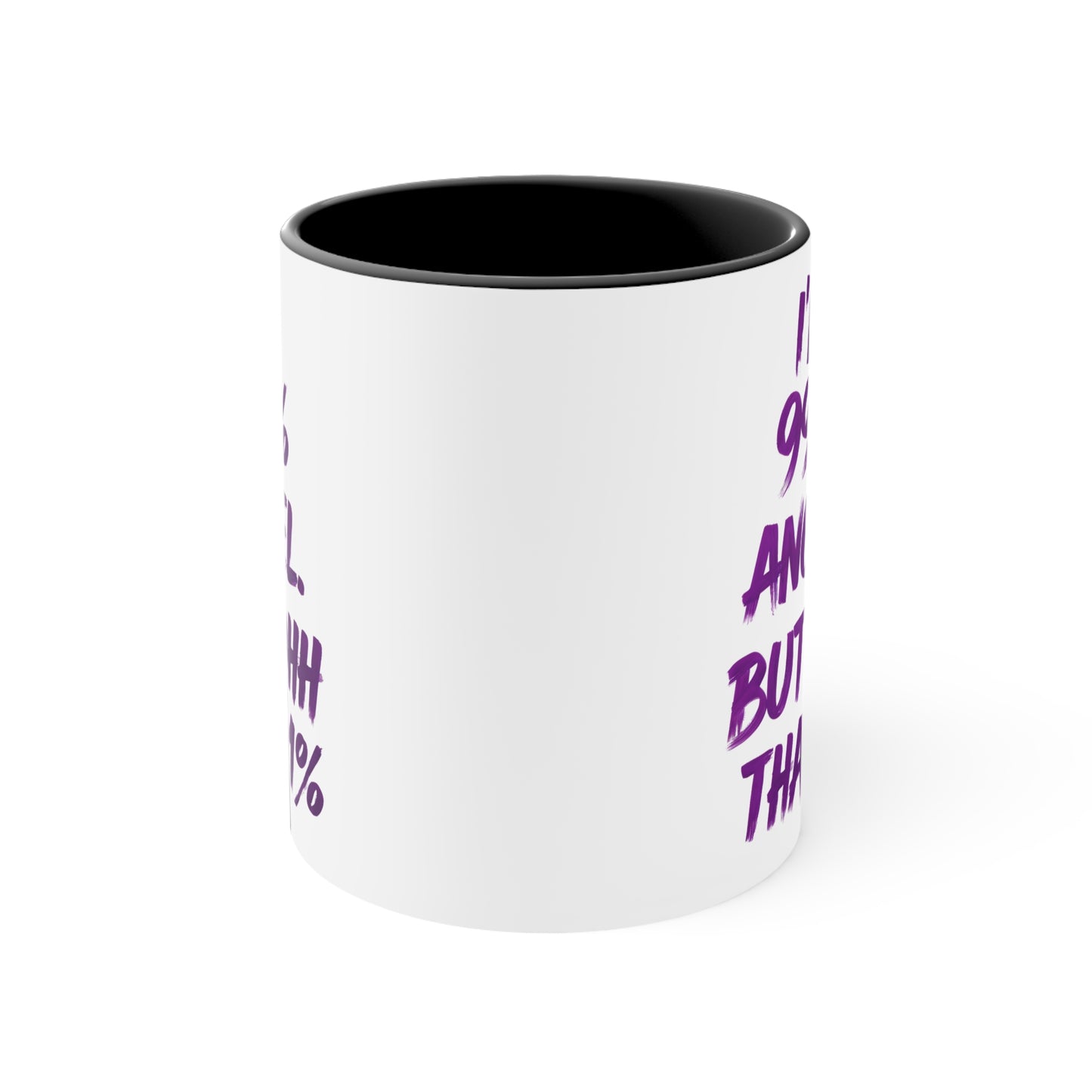 99% Angel Accent Ceramic Mug, Coffee Cup