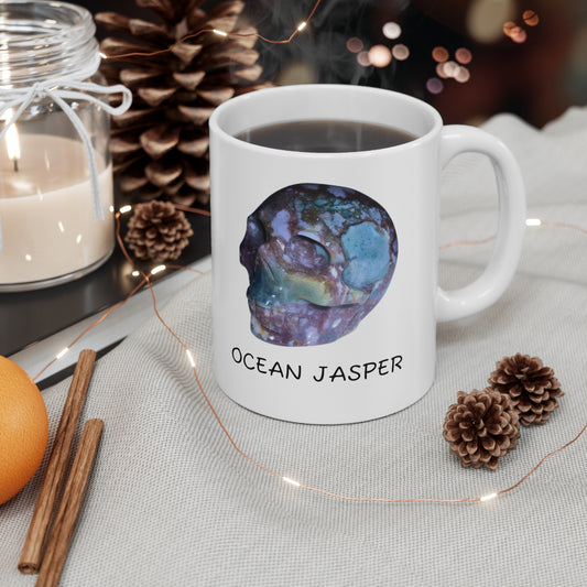 Ollie's Ocean Jasper Crystal Collection Ceramic Mug, Coffee Cup