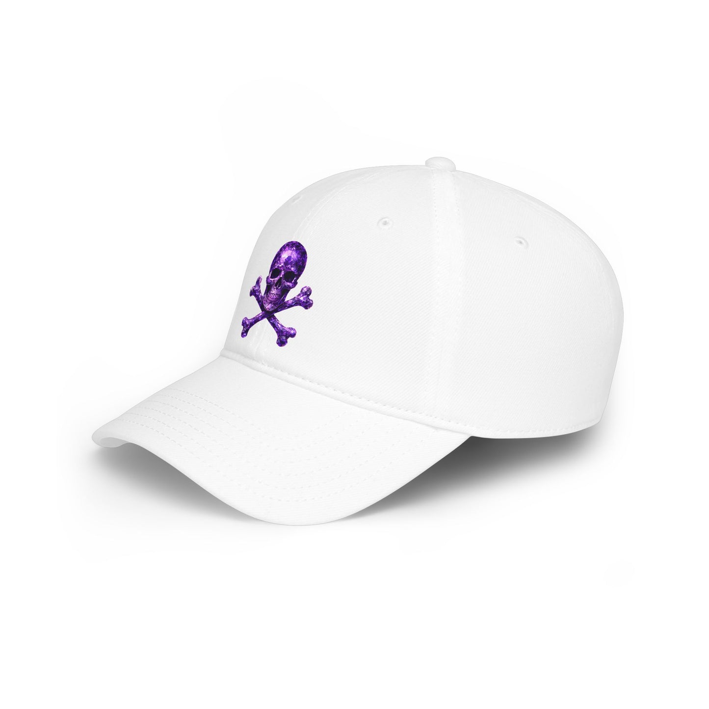 Amethyst Skull & Crossbones Low Profile Baseball Cap
