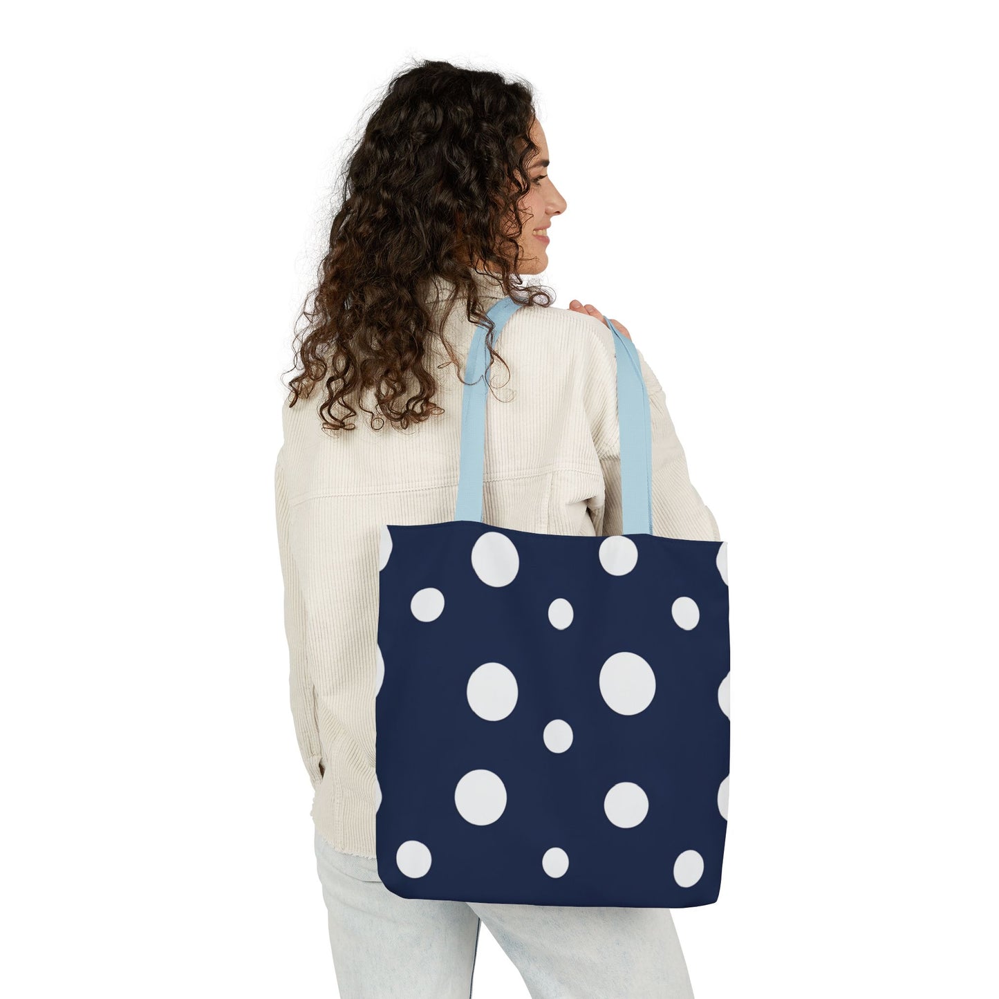 Bonnie's Navy Polka Dot Tote Bag