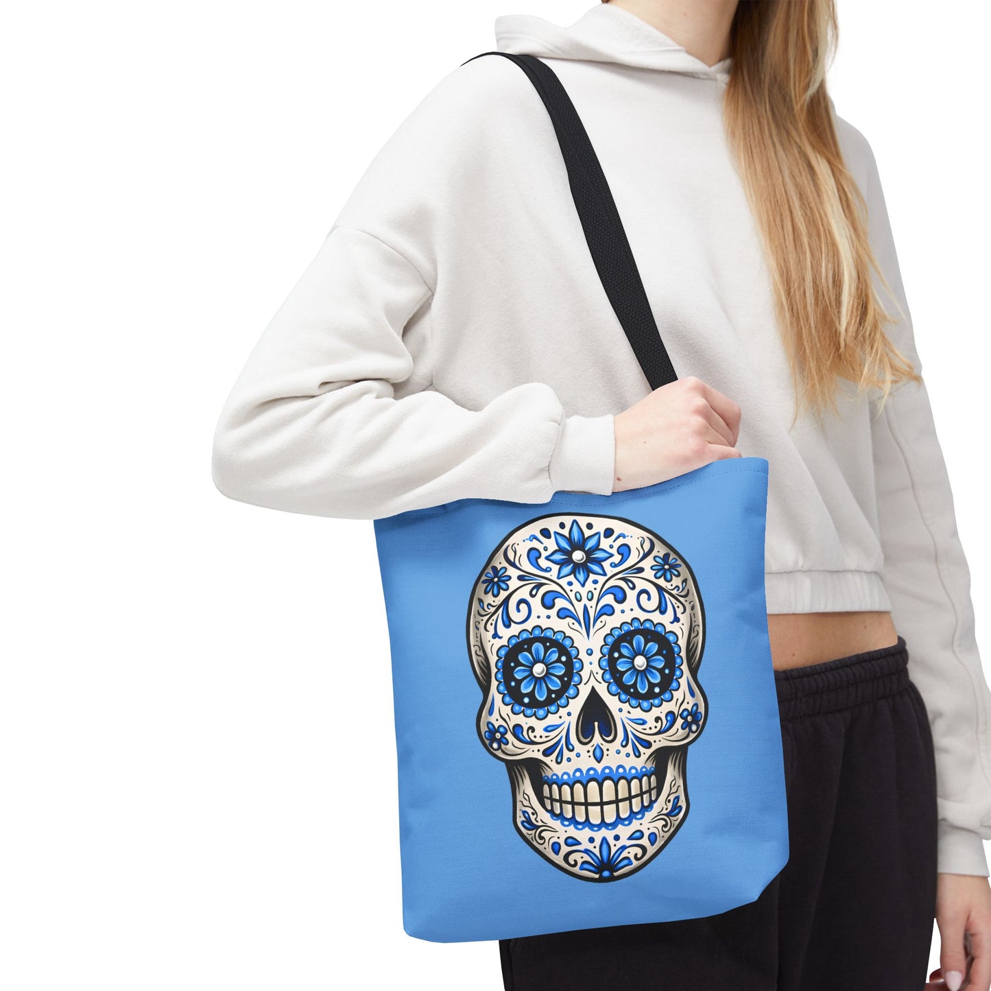 Brenda's Blue Sugar Skull Tote Bag